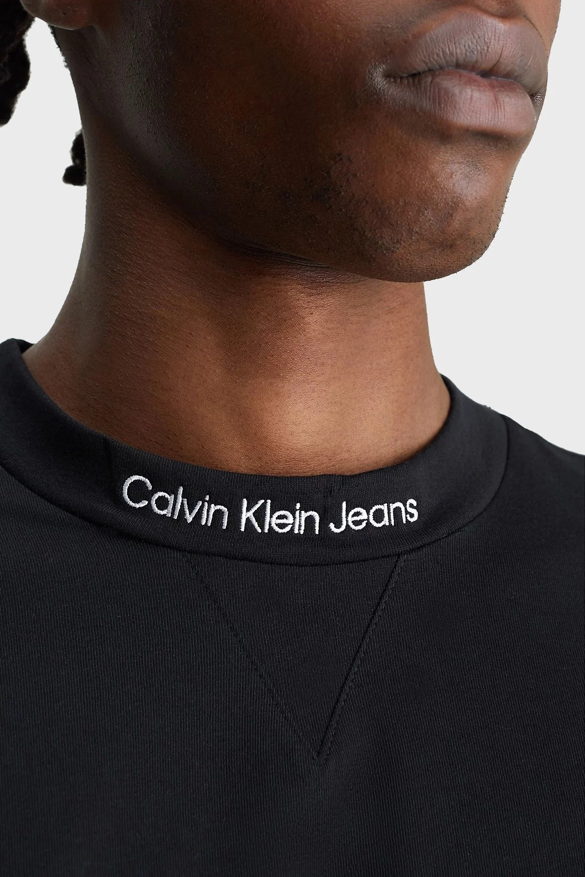 Calvin Klein Organik Pamuklu Logolu Bisiklet Yaka Relaxed Fit J30J322845BEH Erkek T Shirt J30J322845 BEH SİYAH - 3