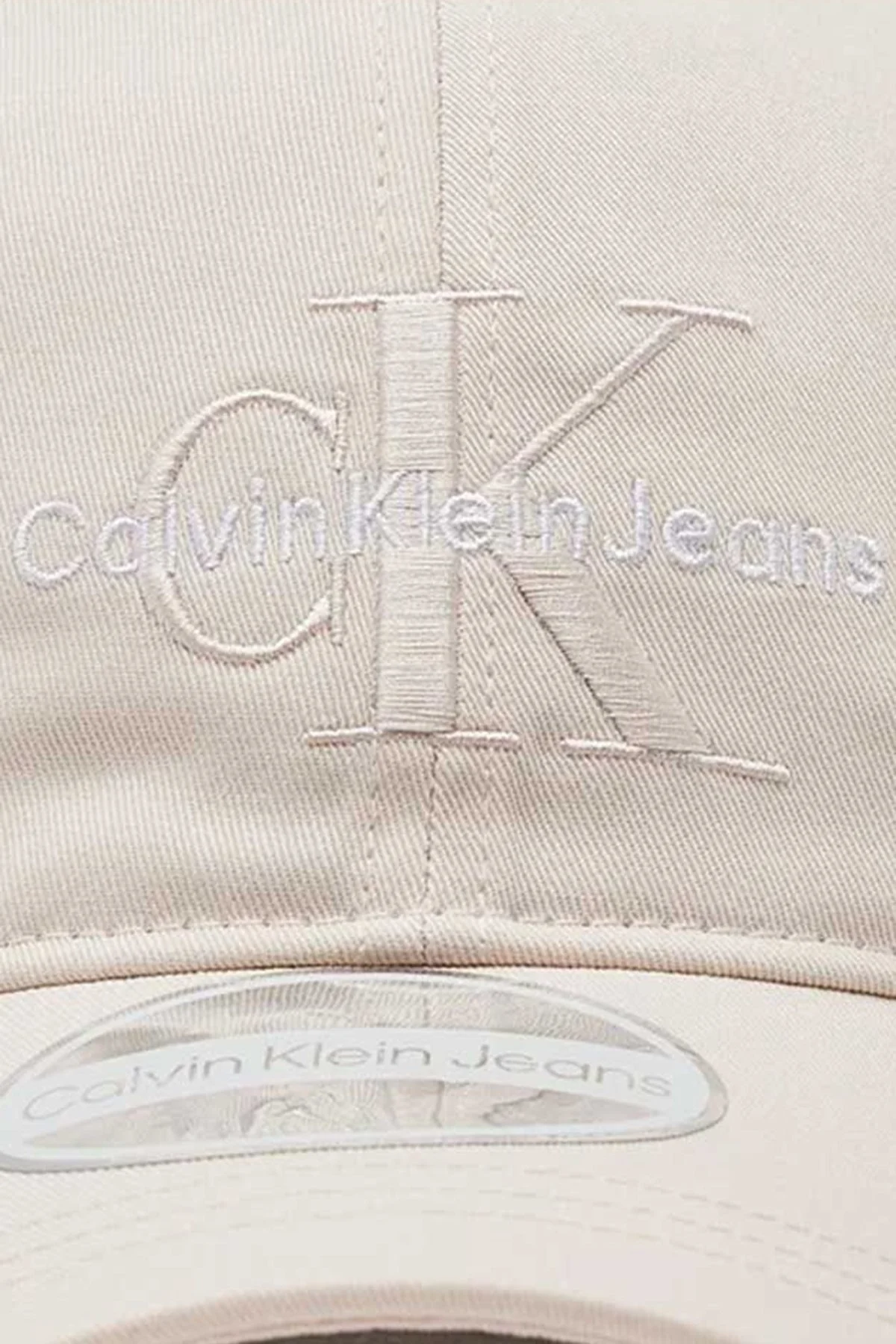 Calvin Klein Organik Pamuklu Logolu K60K606624TGE Bayan Şapka K60K606624 TGE BEJ - 3