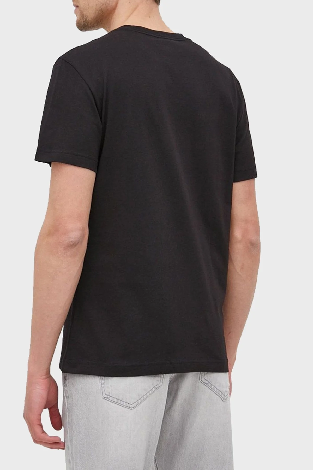 Calvin Klein Organik Pamuklu Regular Fit 2li J30J3201990GO Erkek T Shirt J30J320199 0GO SİYAH - 8