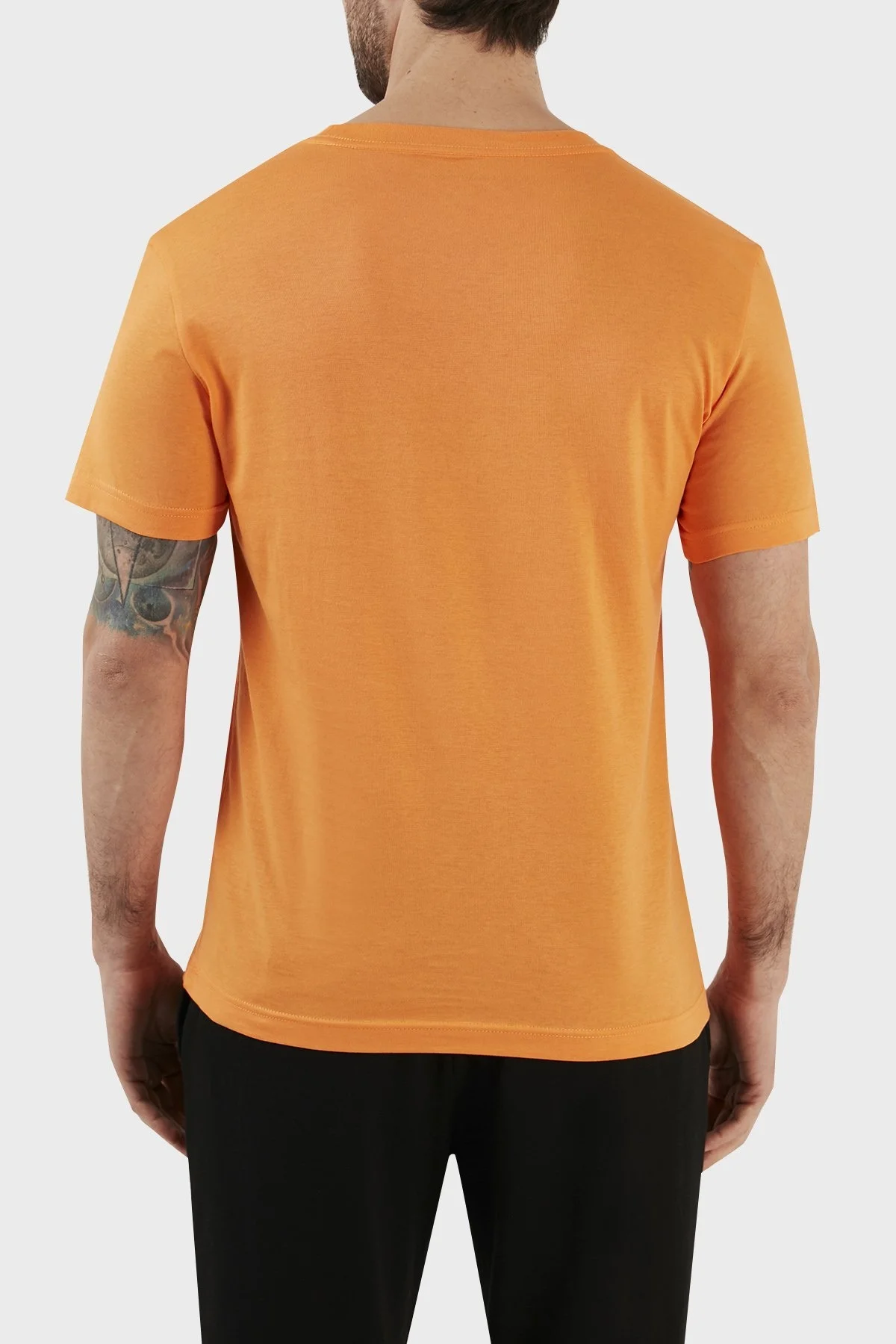 Calvin Klein Organik Pamuklu Regular Fit 2li J30J320199C3B Erkek T Shirt J30J320199 C3B MAVİ-TURUNCU - 7