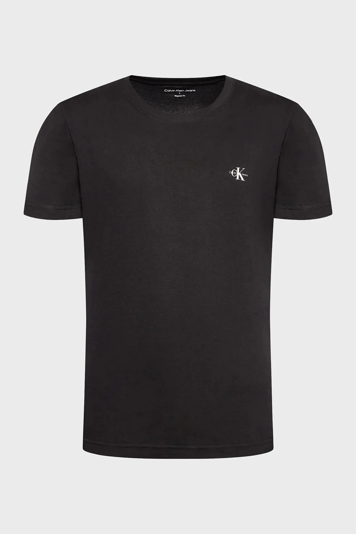 Calvin Klein Organik Pamuklu Regular Fit 2li J30J320199YAF Erkek T Shirt J30J320199 YAF SİYAH-BEYAZ - 12