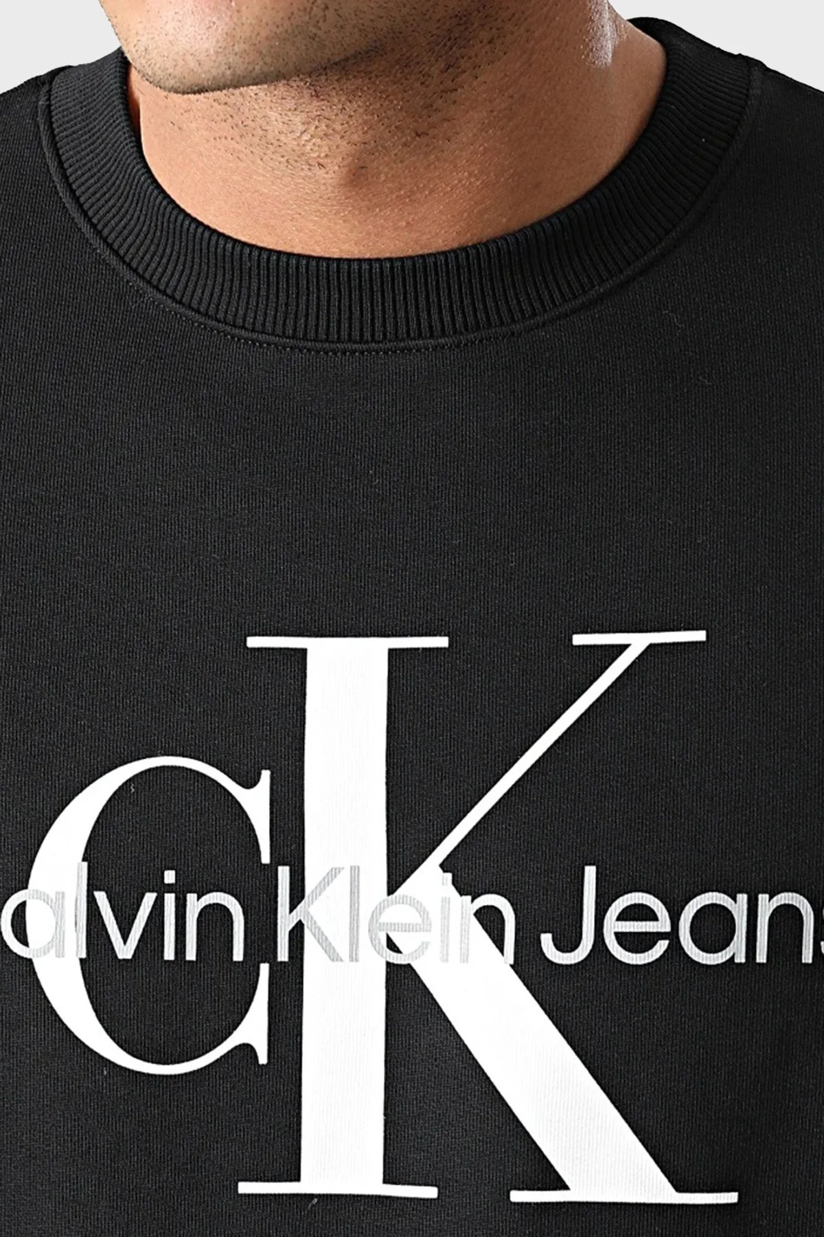 Calvin Klein Organik Pamuklu Regular Fit Bisiklet Yaka Erkek Sweat J30J320933 BEH SİYAH - 2