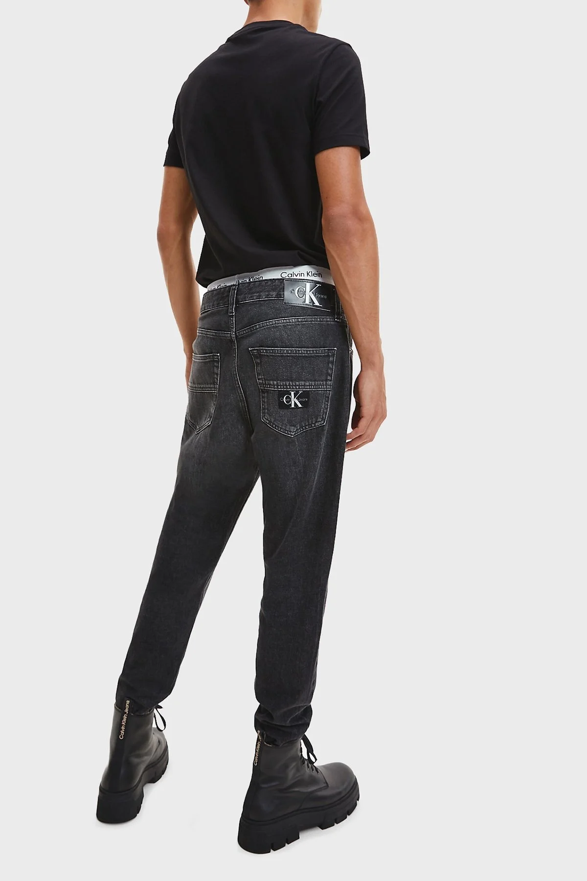 Calvin Klein Organik Pamuklu Regular Fit Bisiklet Yaka Erkek T Shirt J30J322466 BEH SİYAH - 4