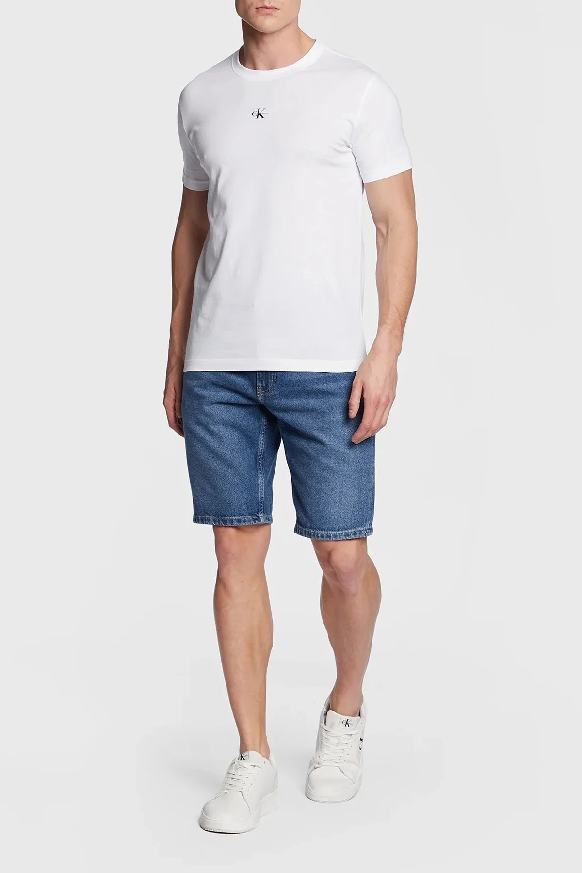 Calvin Klein Organik Pamuklu Regular Fit Bisiklet Yaka Erkek T Shirt J30J322466 YAF BEYAZ - 2