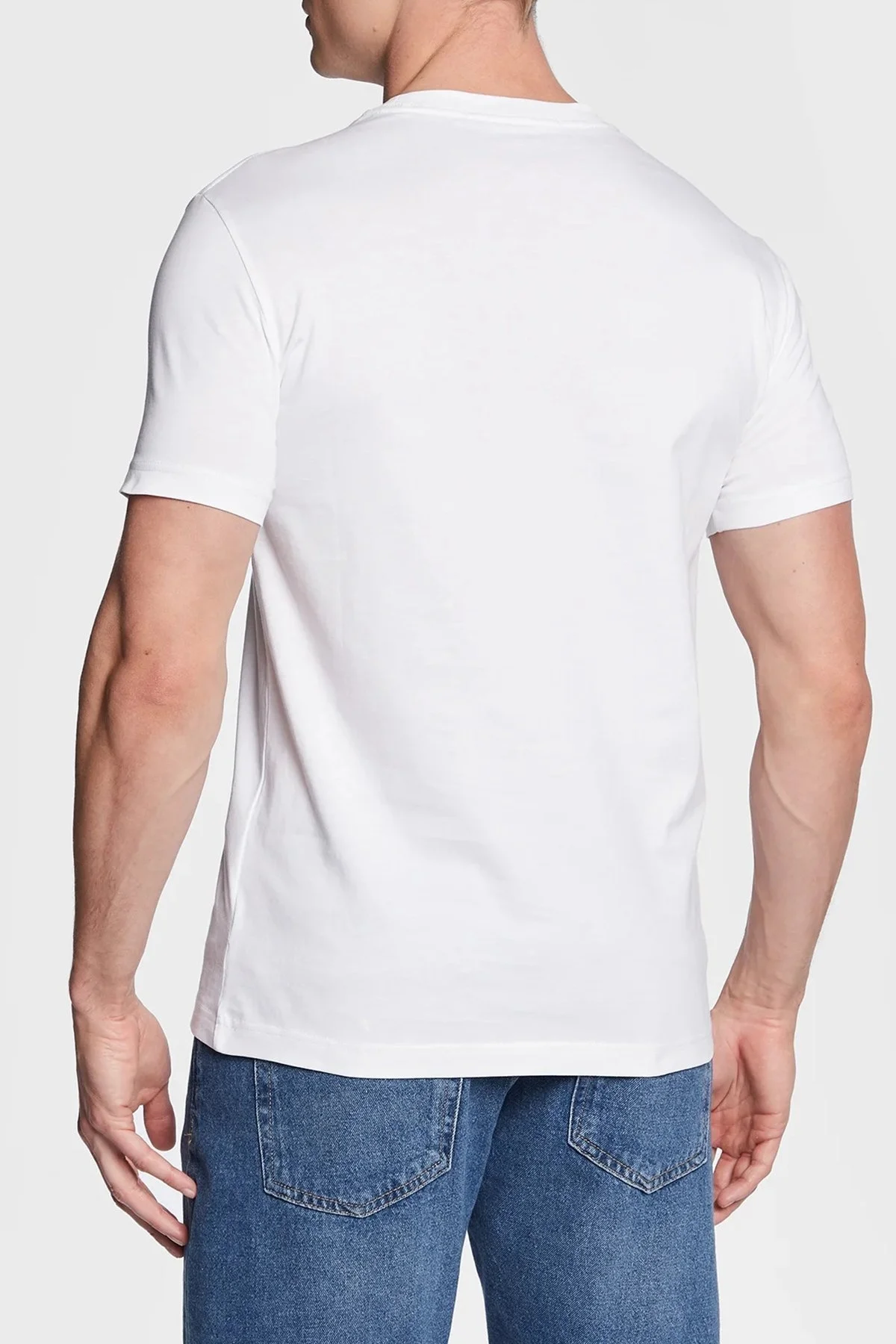 Calvin Klein Organik Pamuklu Regular Fit Bisiklet Yaka Erkek T Shirt J30J322466 YAF BEYAZ - 3