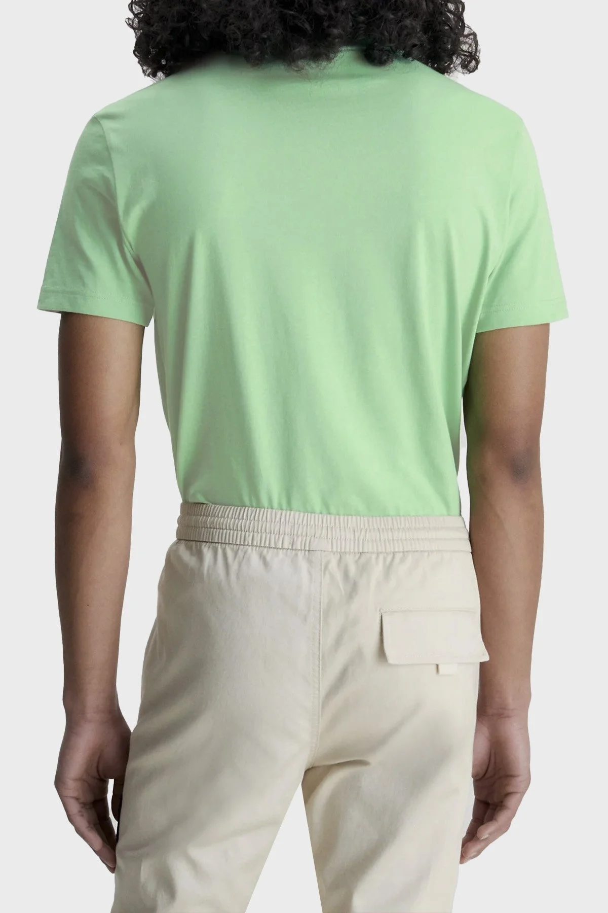 Calvin Klein Organik Pamuklu Regular Fit Bisiklet Yaka J30J322466L1C Erkek T Shirt J30J322466 L1C YEŞİL - 3