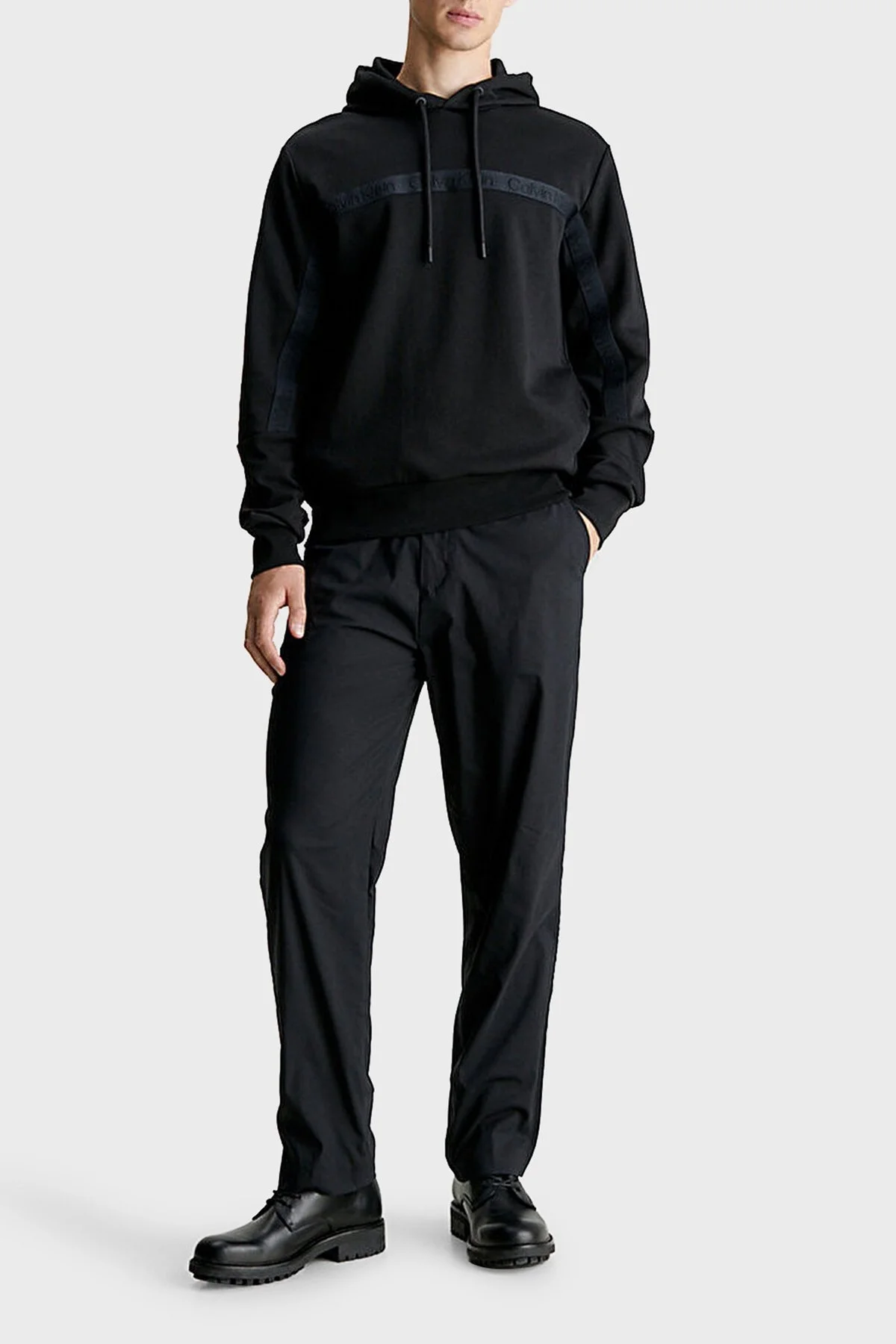 Calvin Klein Organik Pamuklu Regular Fit Kapüşonlu K10K112254BEH Erkek Sweat K10K112254 BEH SİYAH - 4