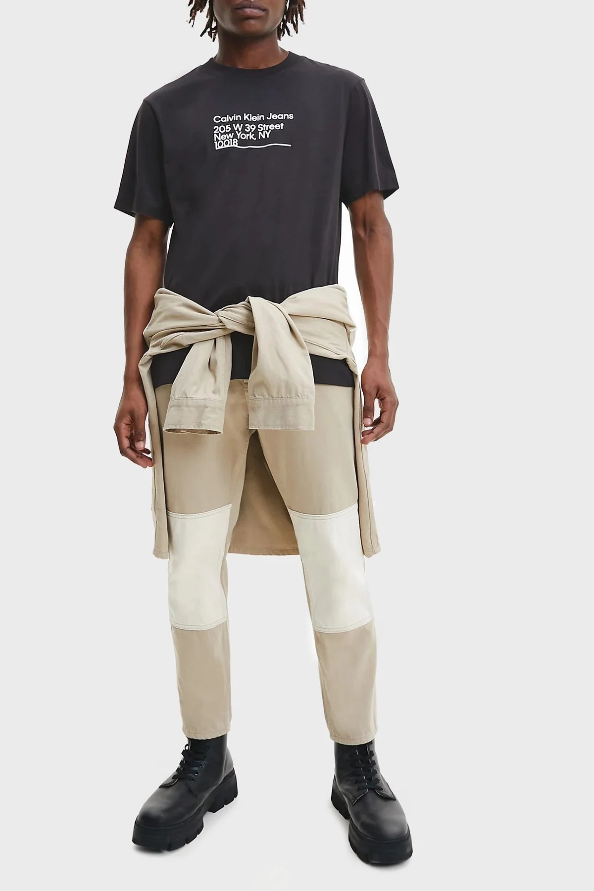 Calvin Klein Organik Pamuklu Relaxed Fit Bisiklet Yaka Erkek T Shirt J30J322514 BEH SİYAH - 3