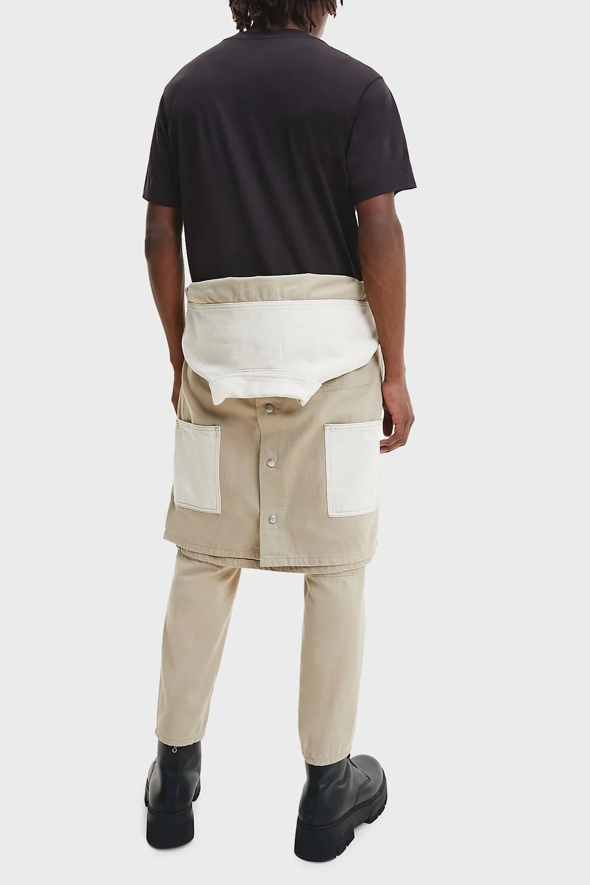 Calvin Klein Organik Pamuklu Relaxed Fit Bisiklet Yaka Erkek T Shirt J30J322514 BEH SİYAH - 5