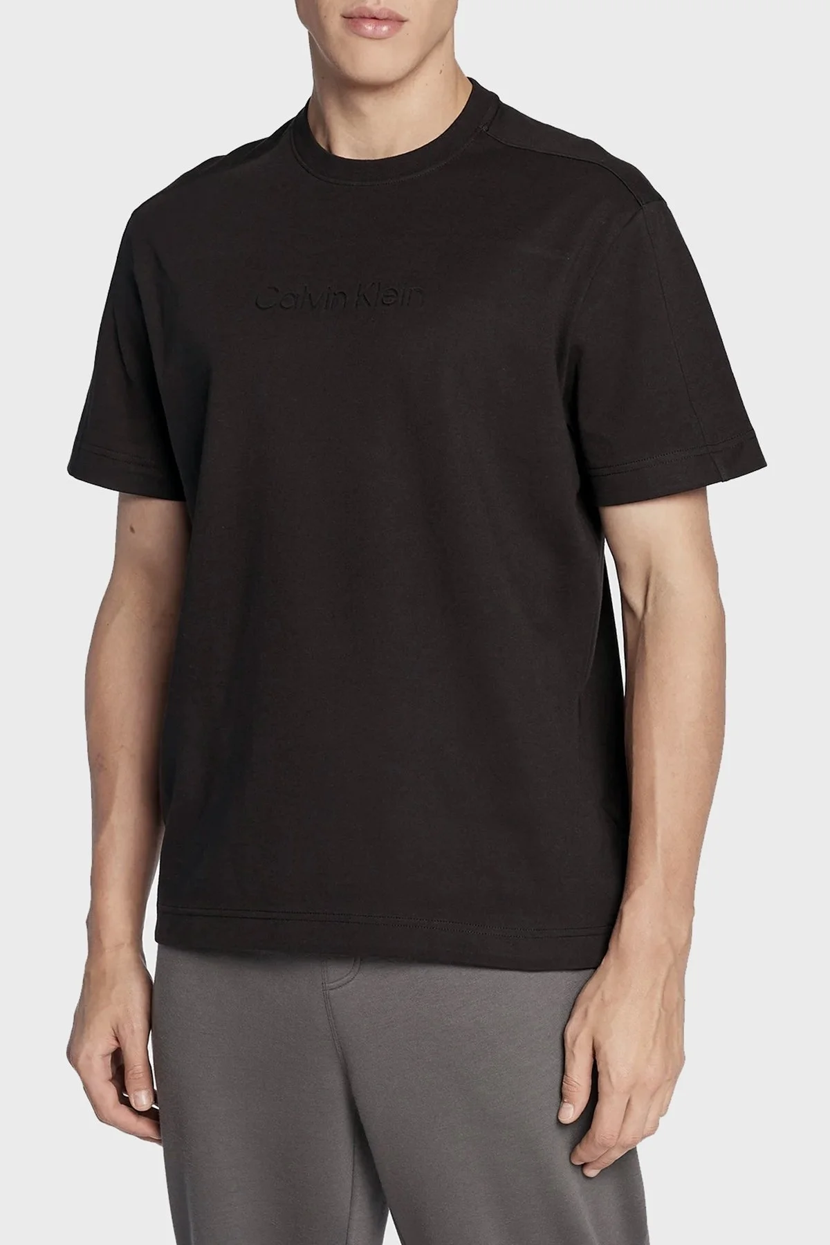 Calvin Klein Organik Pamuklu Relaxed Fit K10K109900BEH Erkek T Shirt K10K109900 BEH SİYAH - 1