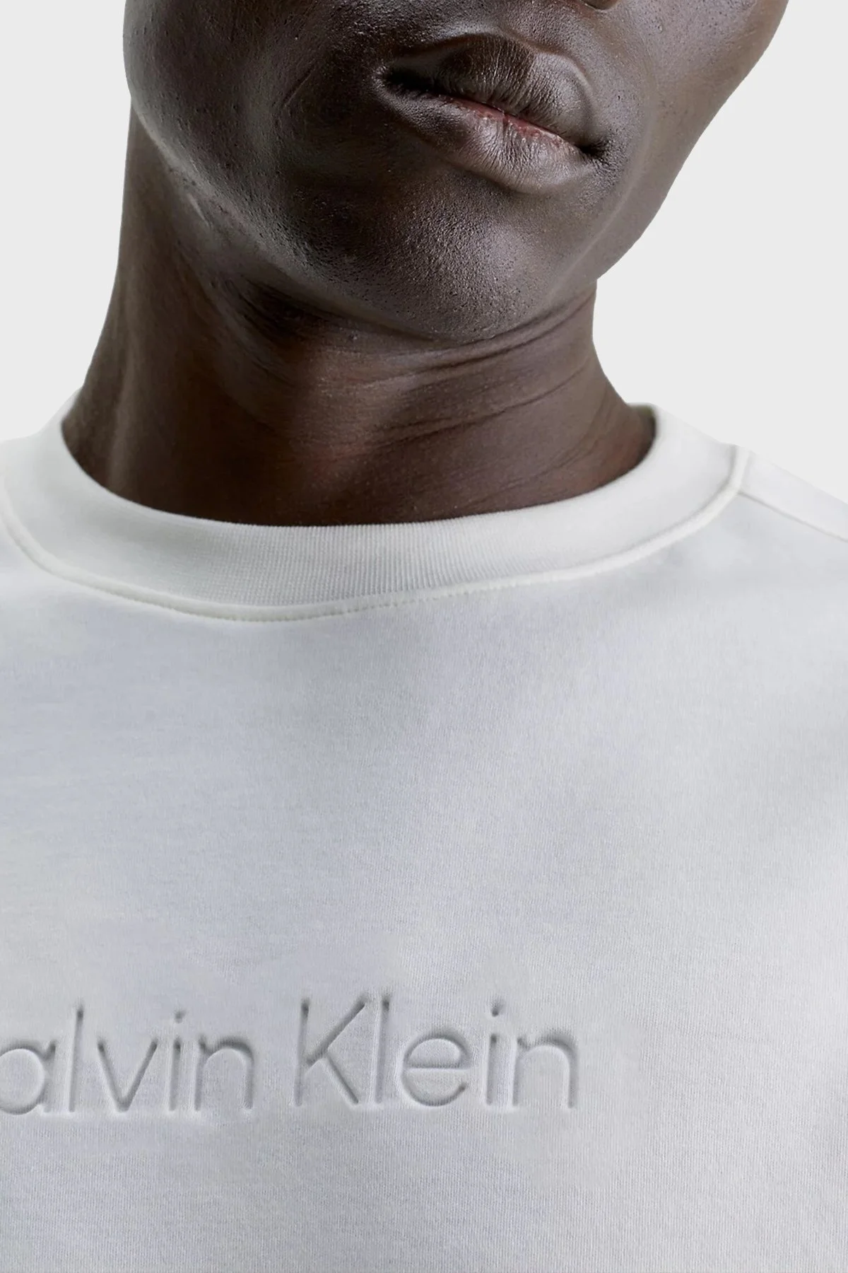 Calvin Klein Organik Pamuklu Relaxed Fit K10K109900YAH Erkek T Shirt K10K109900 YAH EKRU - 3