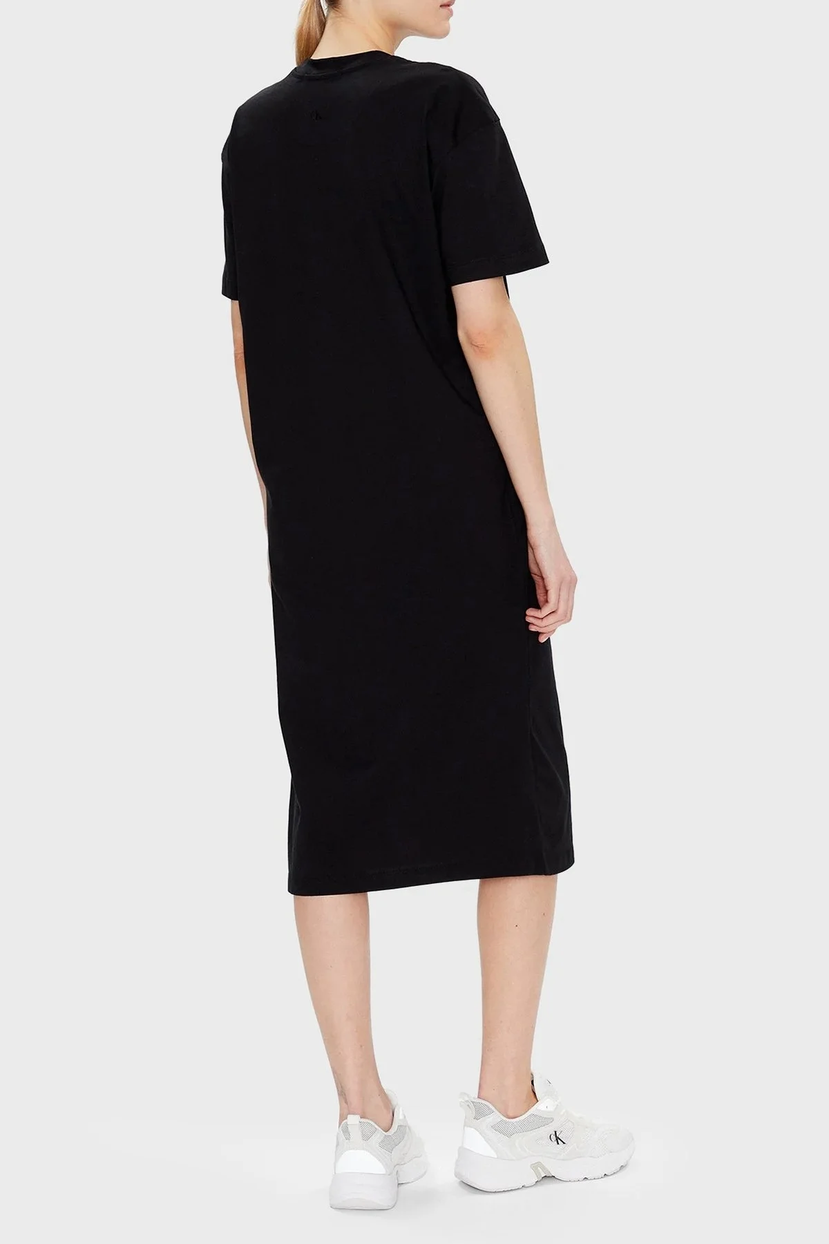Calvin Klein Organik Pamuklu Relaxed Fit Midi J20J220742BEH Bayan Elbise J20J220742 BEH SİYAH - 3