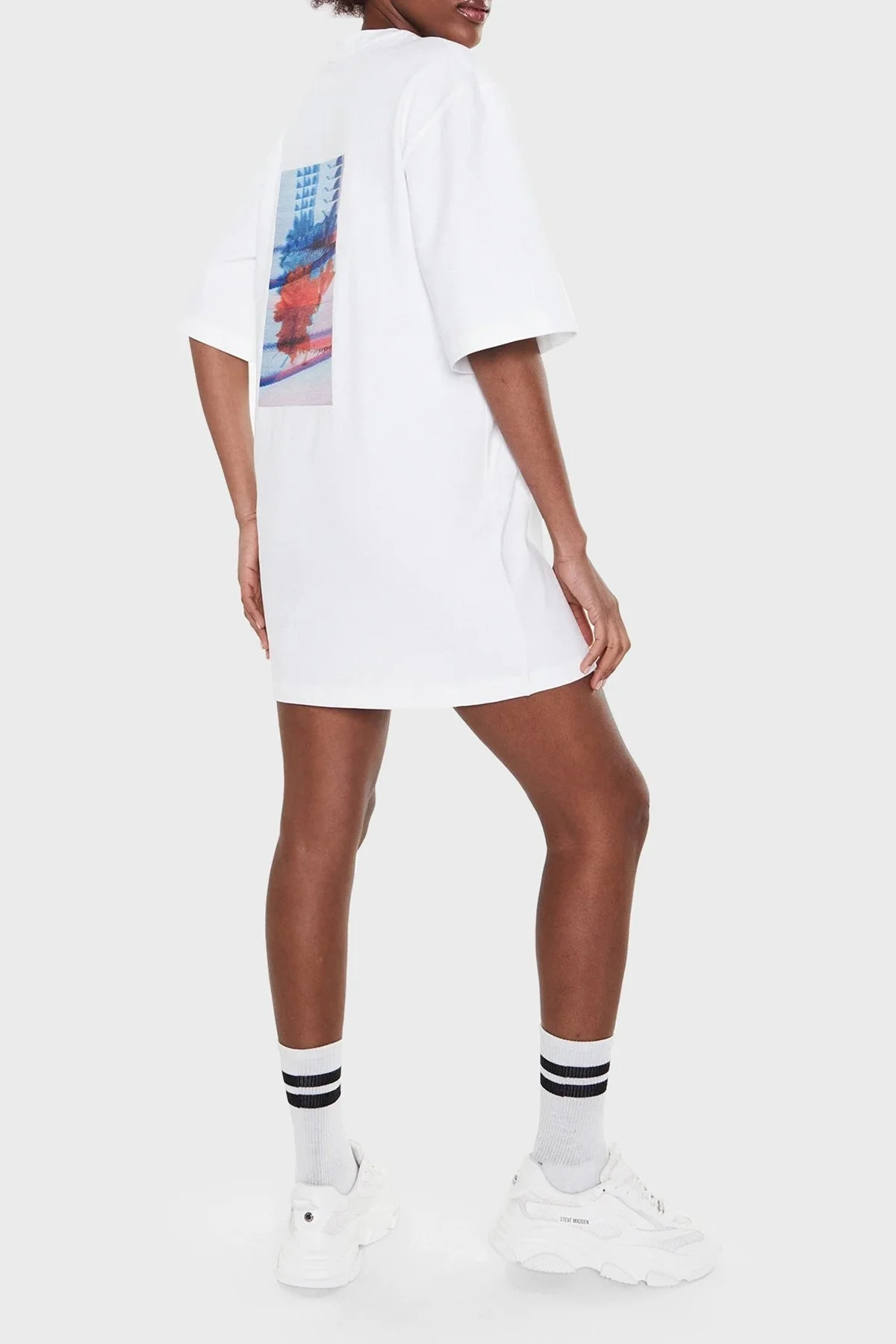 Calvin Klein Organik Pamuklu Relaxed Fit T-shirt J20J220755YAF Bayan Elbise J20J220755 YAF BEYAZ - 2