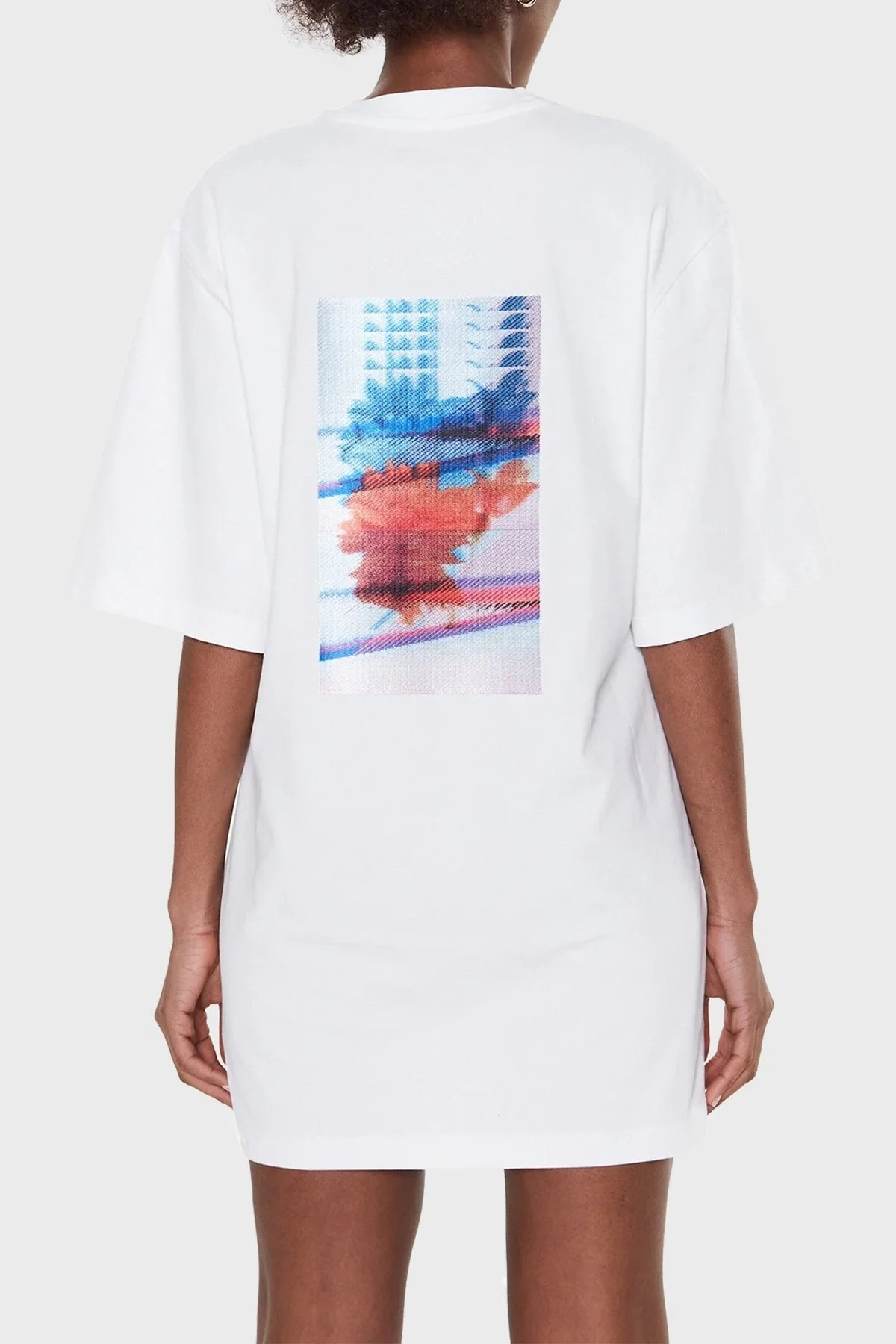 Calvin Klein Organik Pamuklu Relaxed Fit T-shirt J20J220755YAF Bayan Elbise J20J220755 YAF BEYAZ - 3