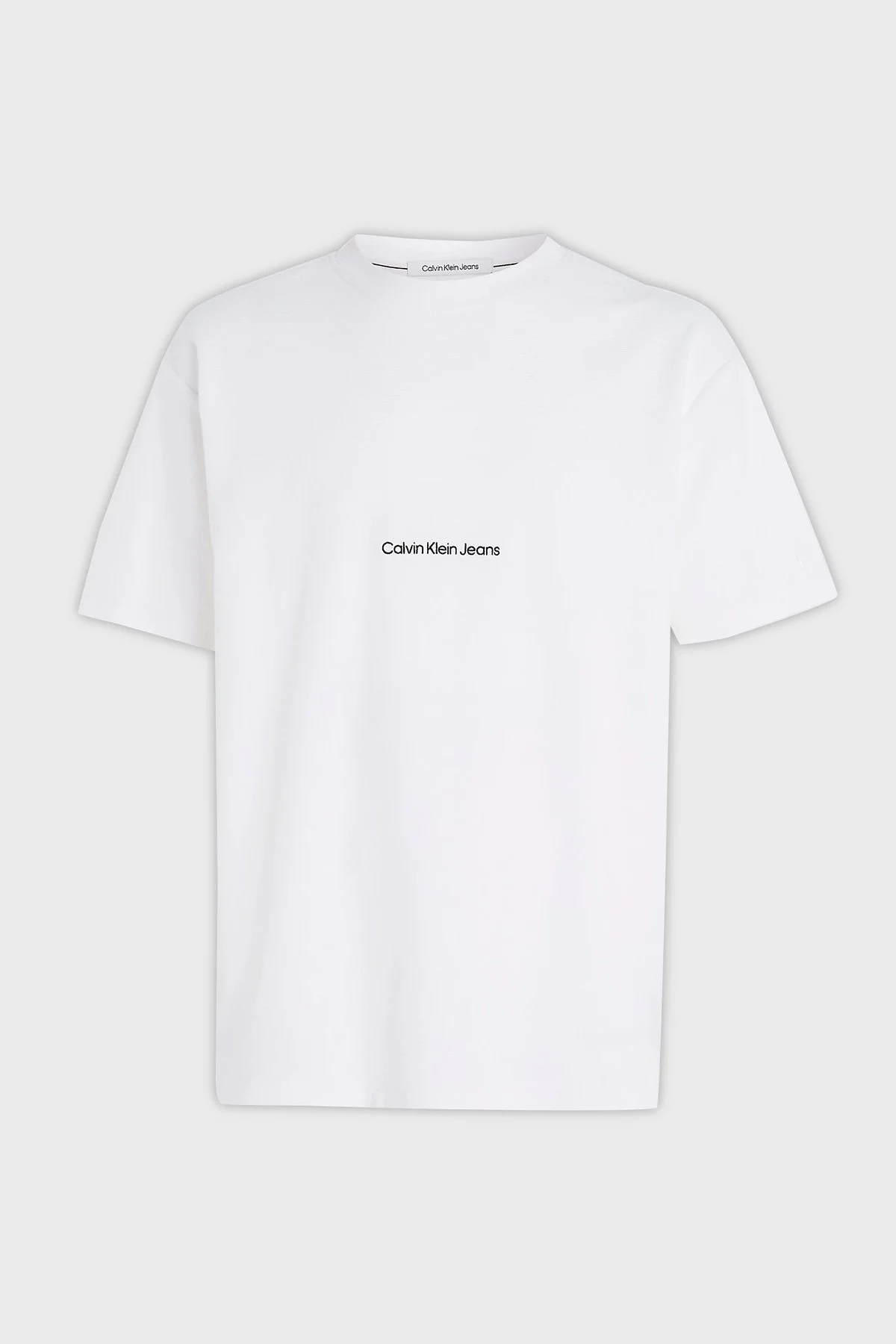 Calvin Klein Organik Pamuklu Slim Fit Bisiklet Yaka Erkek T Shirt J30J323491 YAF BEYAZ - 5