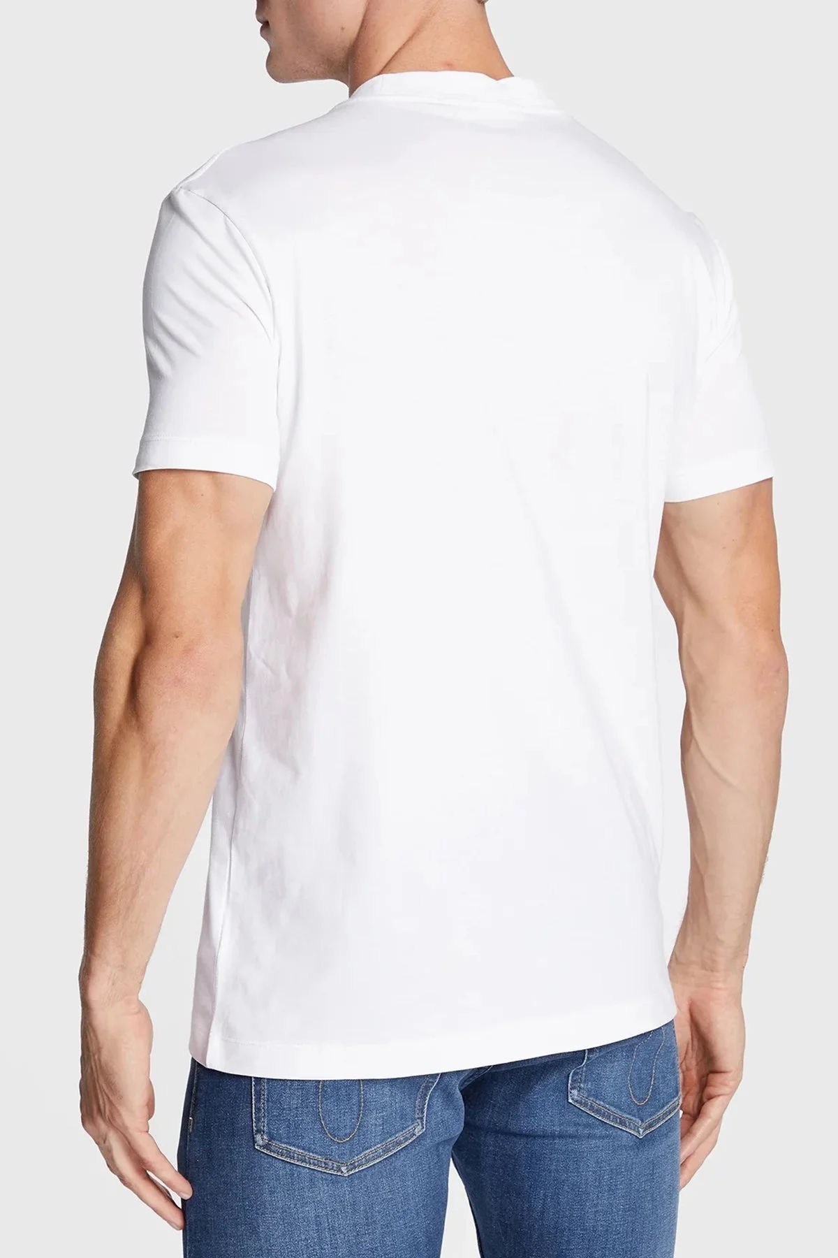 Calvin Klein Organik Pamuklu Slim Fit J30J321776YAF Erkek T Shirt J30J321776 YAF BEYAZ - 3