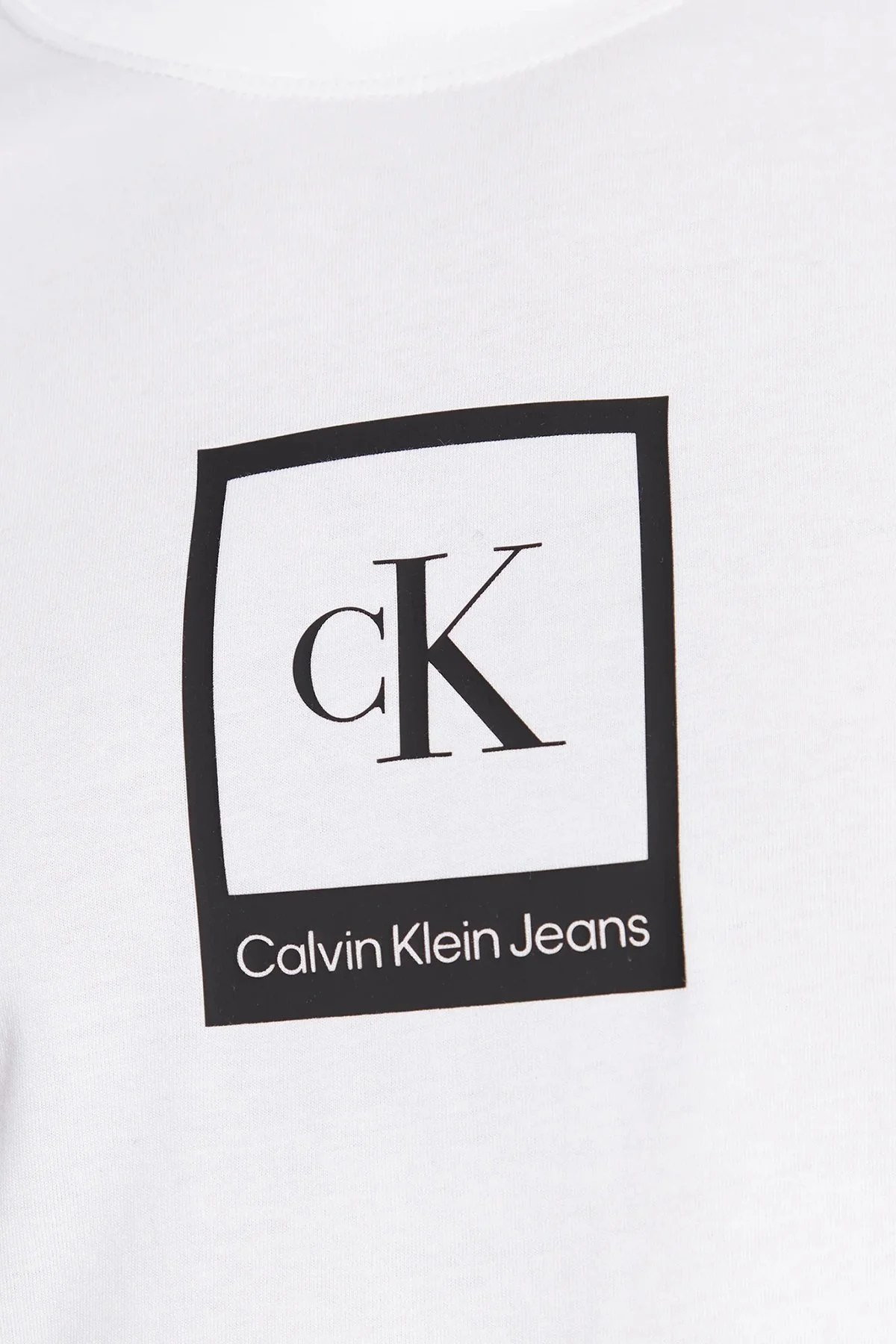 Calvin Klein Organik Pamuklu Slim Fit J30J321776YAF Erkek T Shirt J30J321776 YAF BEYAZ - 5