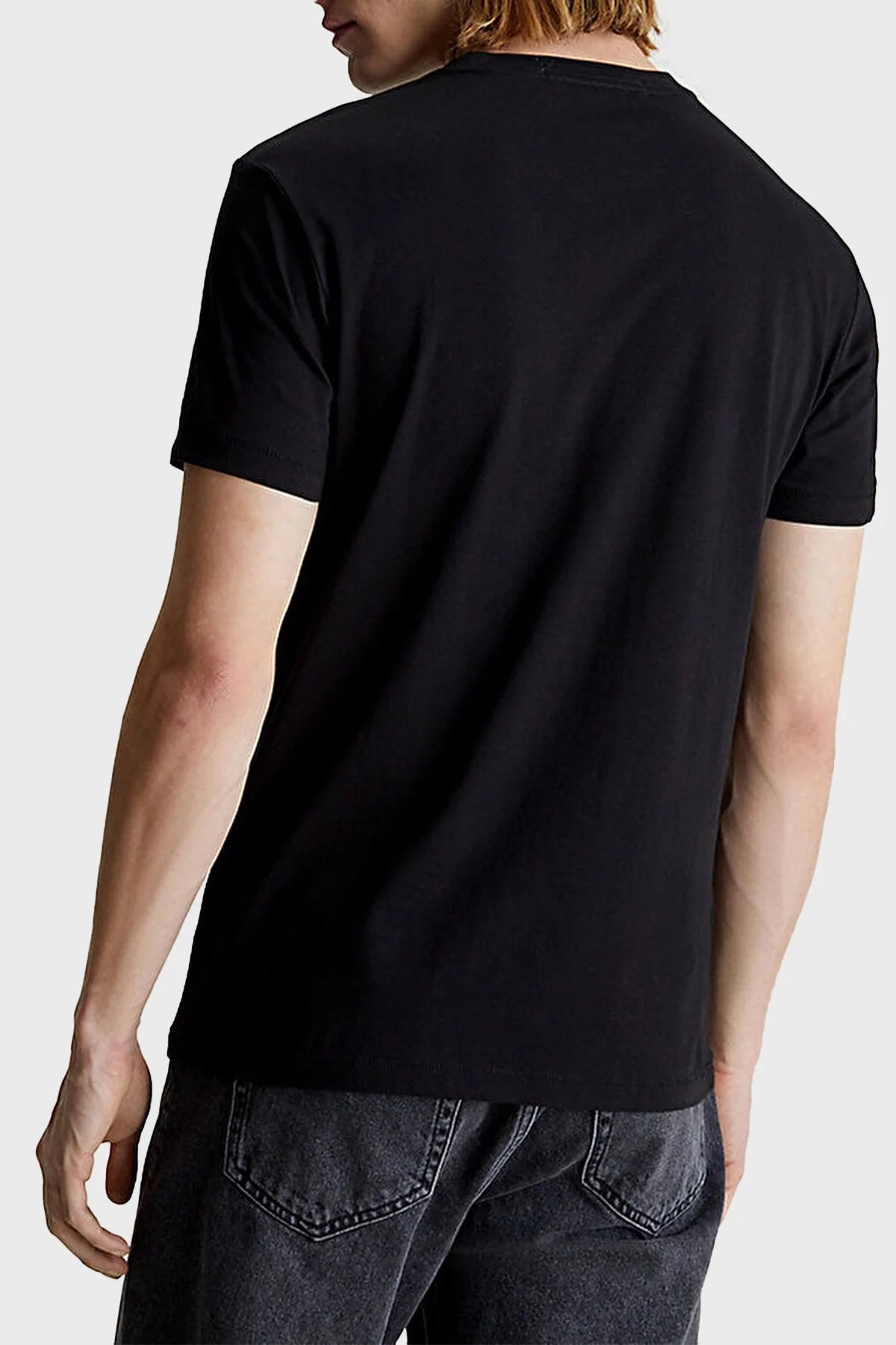 Calvin Klein Organik Pamuklu Slim Fit J30J322344BEH Erkek T Shirt J30J322344 BEH SİYAH - 2