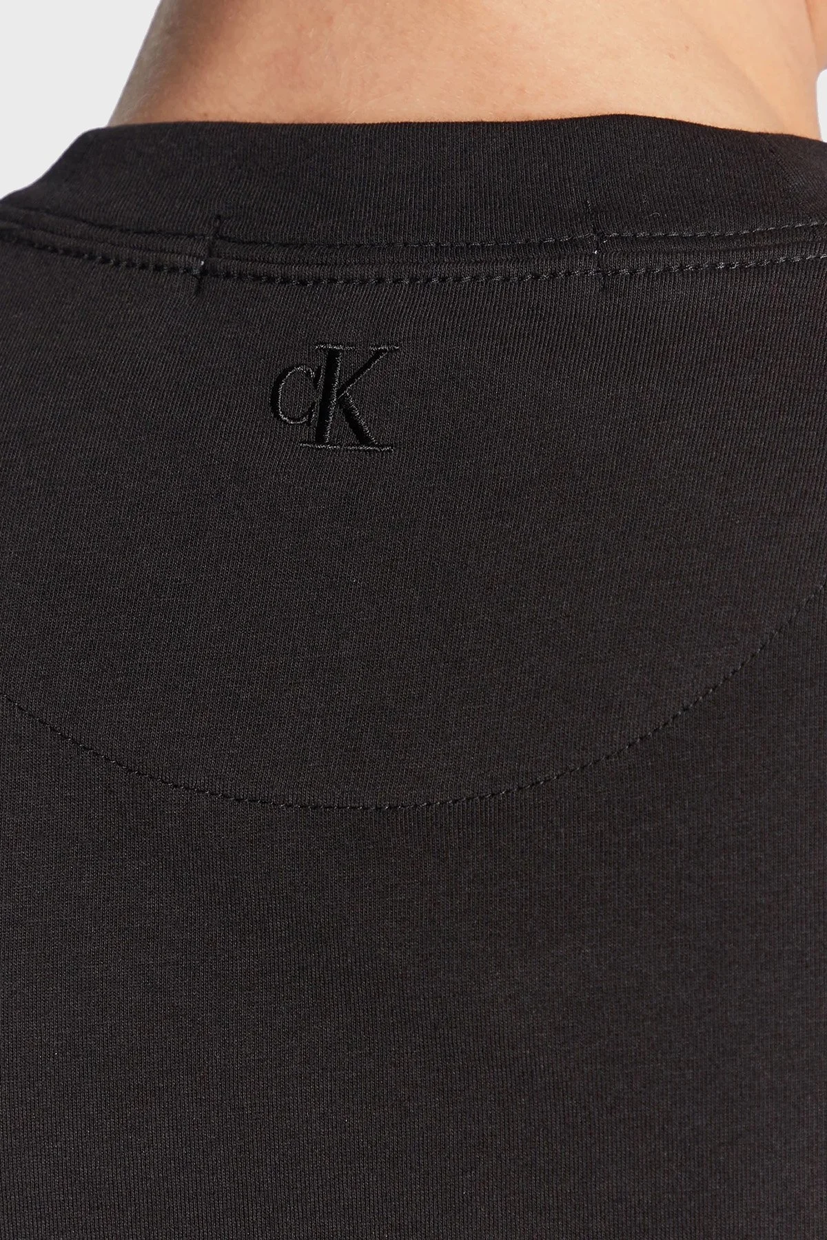 Calvin Klein Organik Pamuklu Slim Fit J30J322848BEH Erkek T Shirt J30J322848 BEH SİYAH - 6