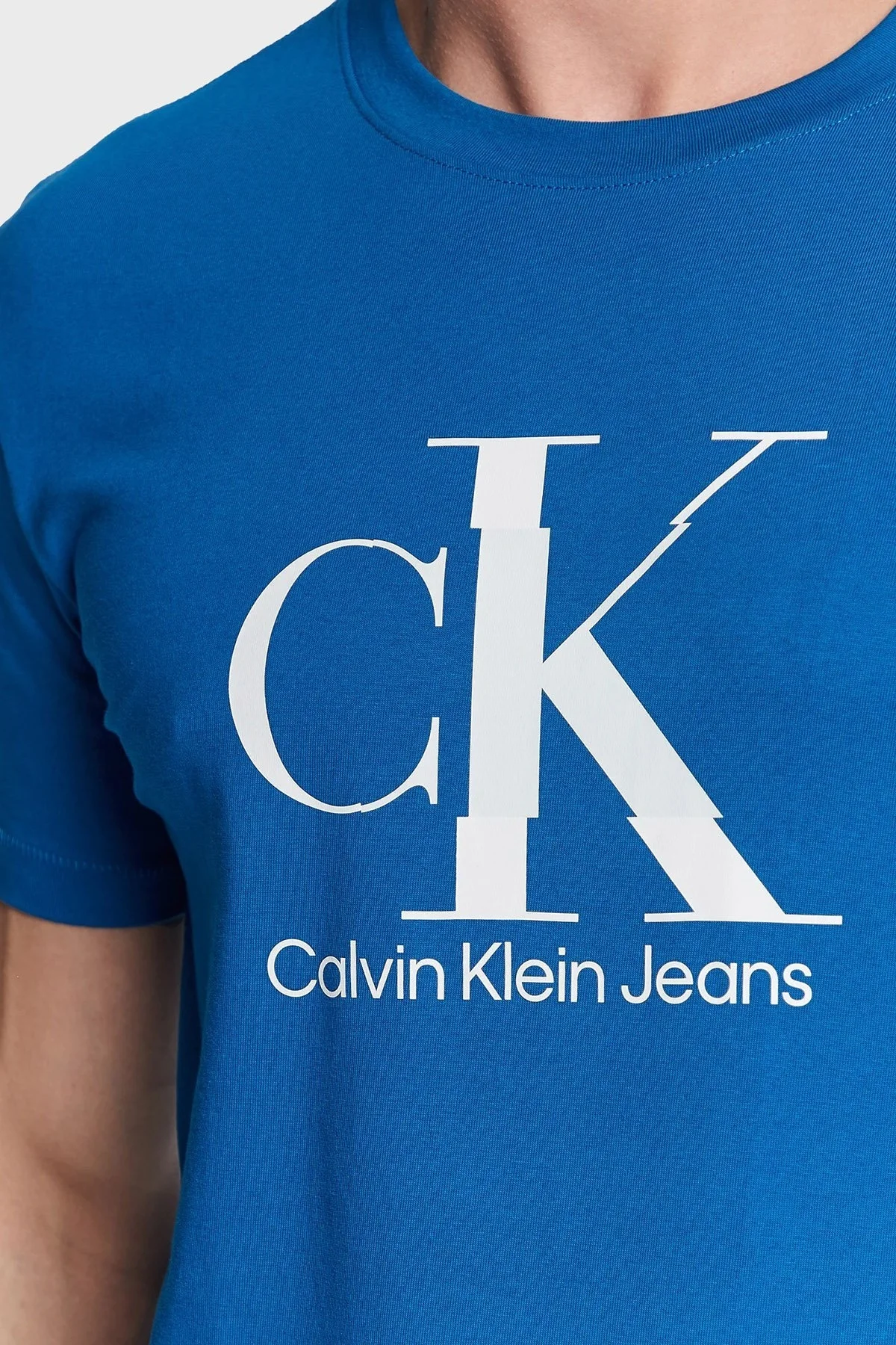 Calvin Klein Organik Pamuklu Slim Fit J30J323299C3B Erkek T Shirt J30J323299 C3B LACİVERT - 3