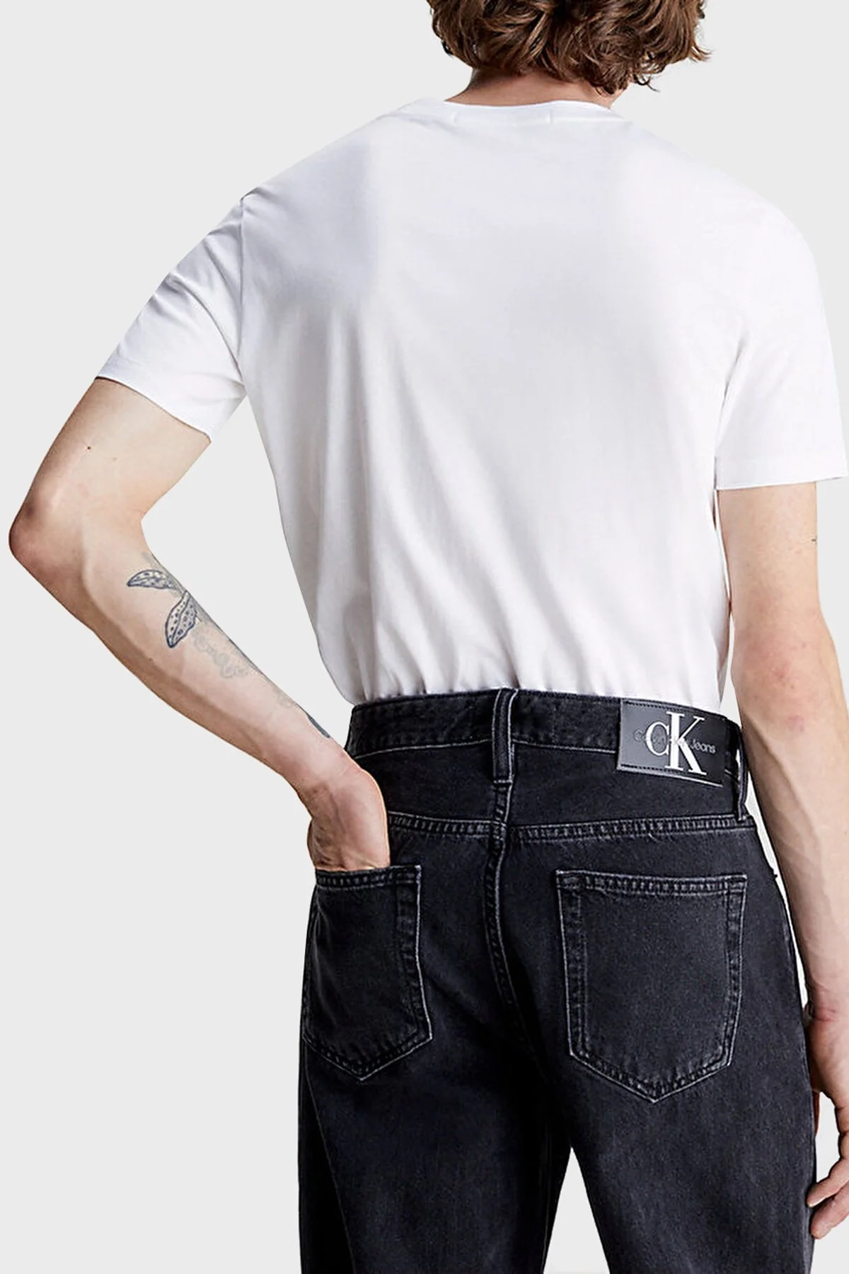 Calvin Klein Organik Pamuklu Slim Fit J30J323299YAF Erkek T Shirt J30J323299 YAF BEYAZ - 3