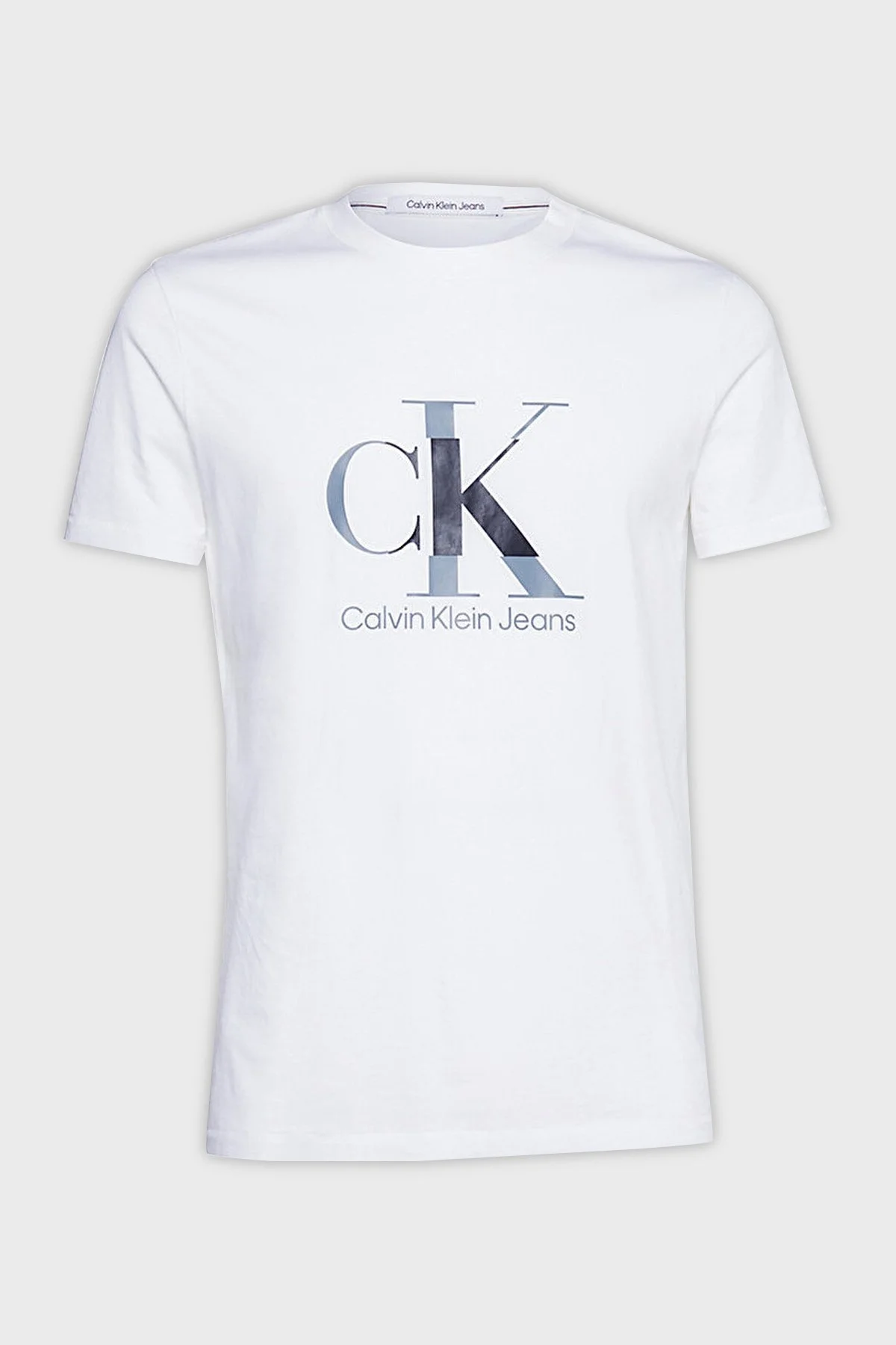 Calvin Klein Organik Pamuklu Slim Fit J30J323299YAF Erkek T Shirt J30J323299 YAF BEYAZ - 9