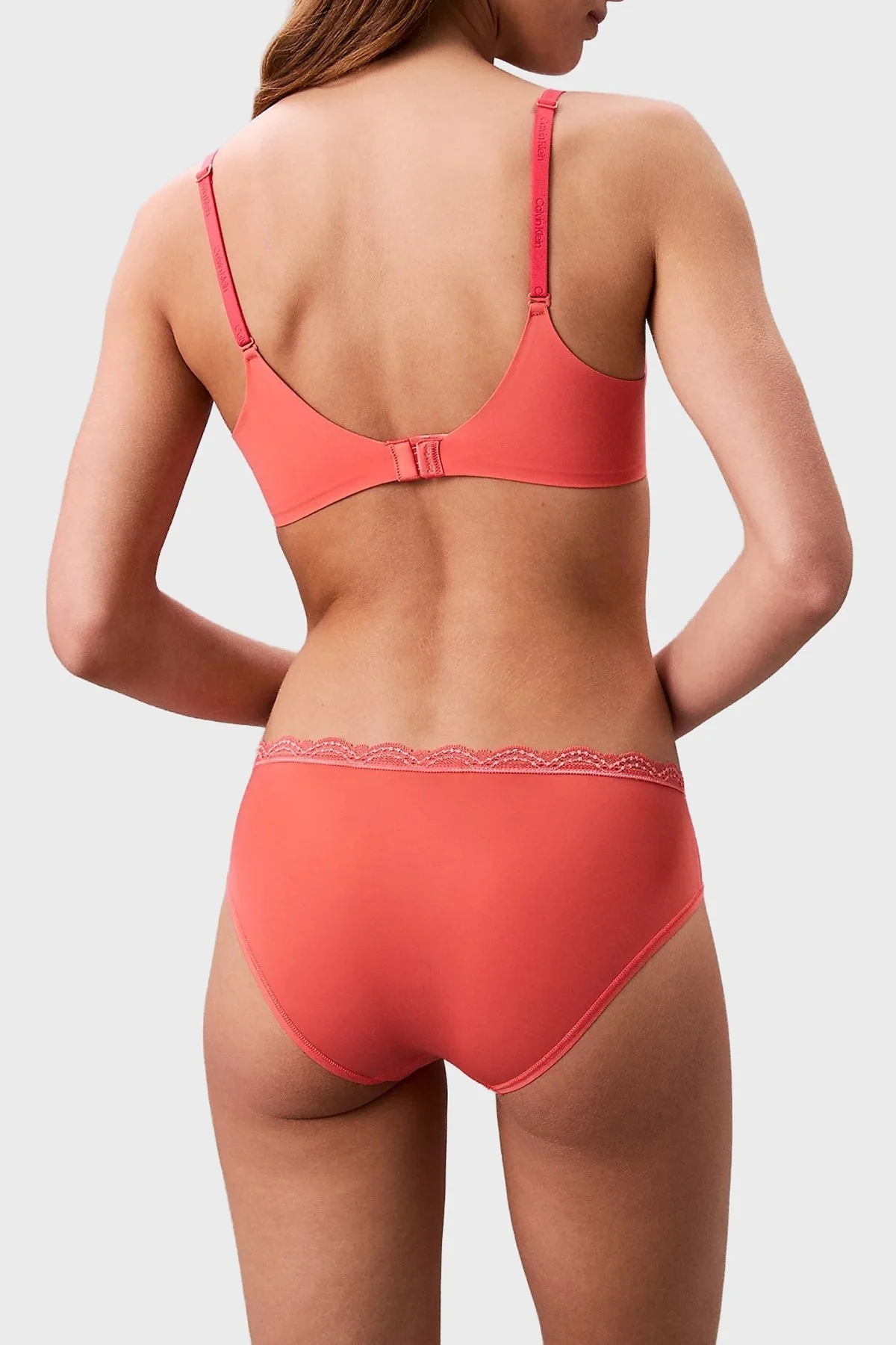 Calvin Klein Orta Bel Dantelli 3 Pack LV00QD5302WAS Bayan Külot LV00QD5302 WAS Lacivert-Pudra-Mercan - 12