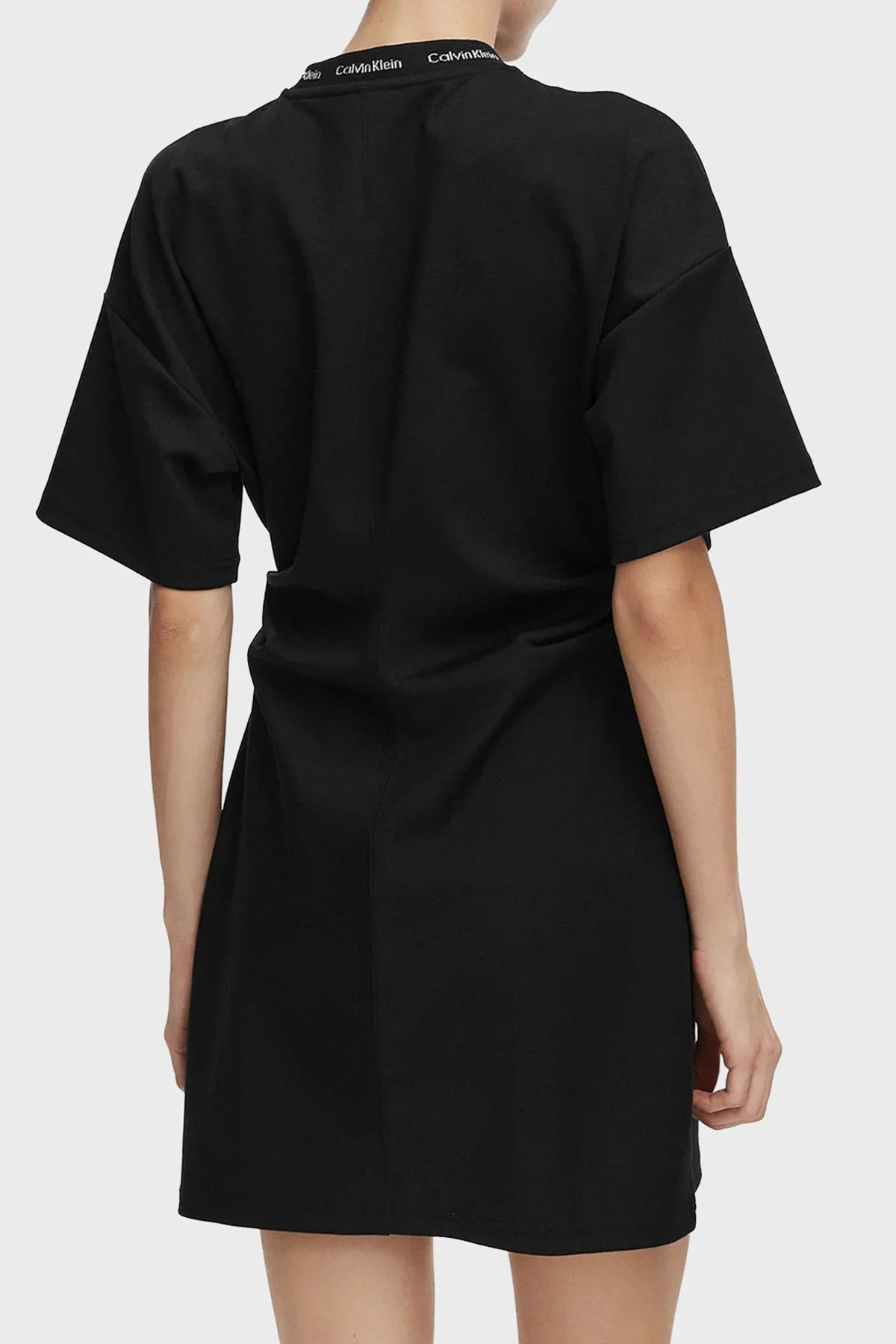 Calvin Klein Oversize Belden Büzgülü Mini LV047G251GUB1 Kadın Elbise LV047G251G UB1 SİYAH - 3