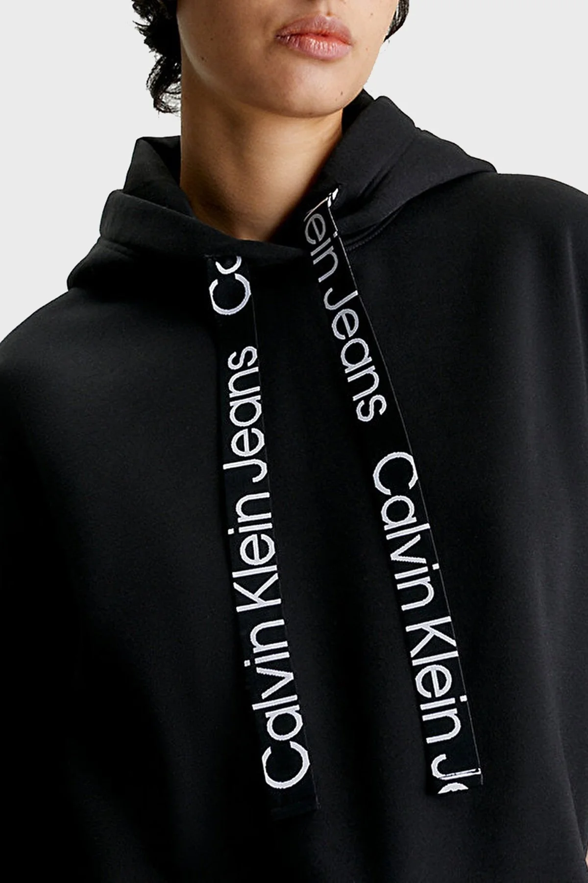 Calvin Klein Oversize Fit Kapüşonlu J20J221942BEH Bayan Sweat J20J221942 BEH SİYAH - 4