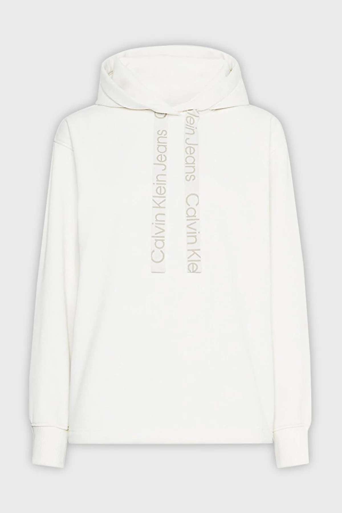Calvin Klein Oversize Fit Kapüşonlu J20J221942YBI Bayan Sweat J20J221942 YBI BEYAZ - 4