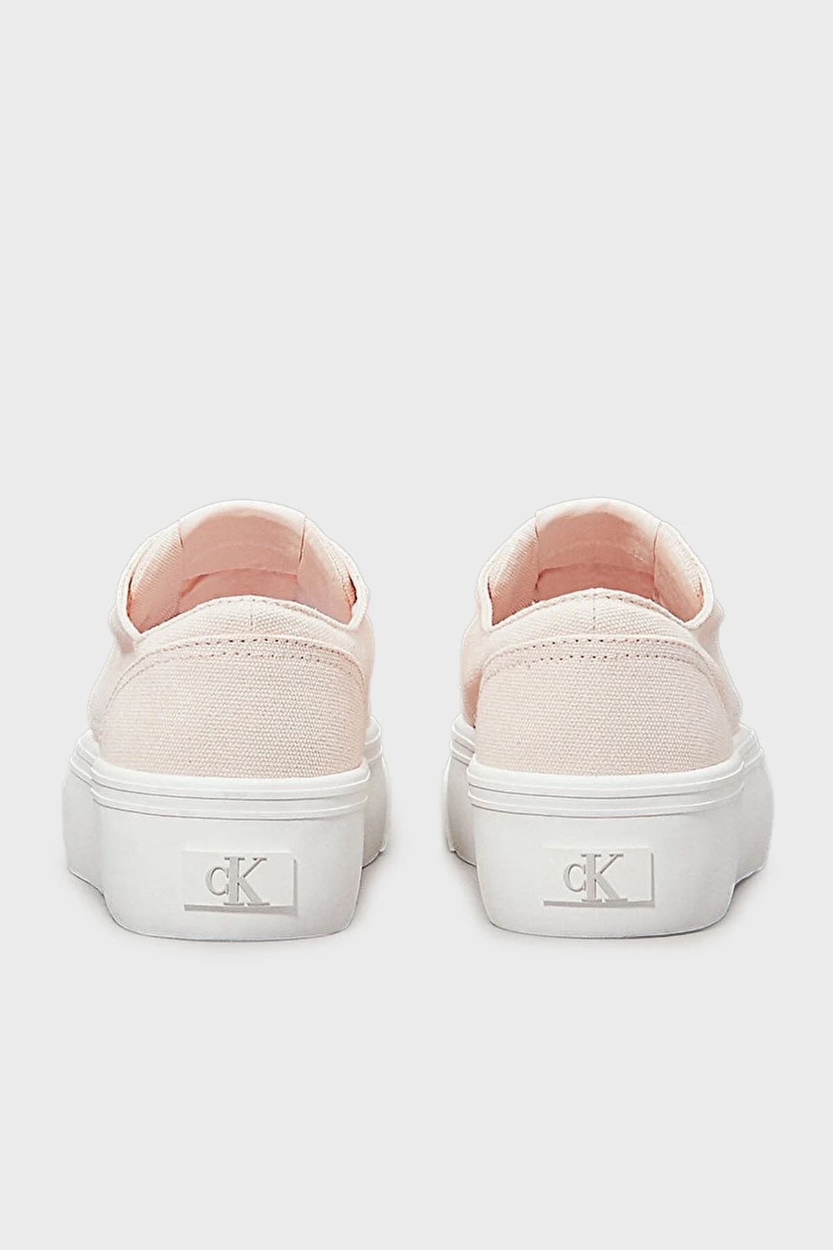 Calvin Klein Pamuk Karışımlı Kanvas YW0YW01763TGE Bayan Ayakkabı YW0YW01763 TGE AÇIK PEMBE-BEYAZ - 11