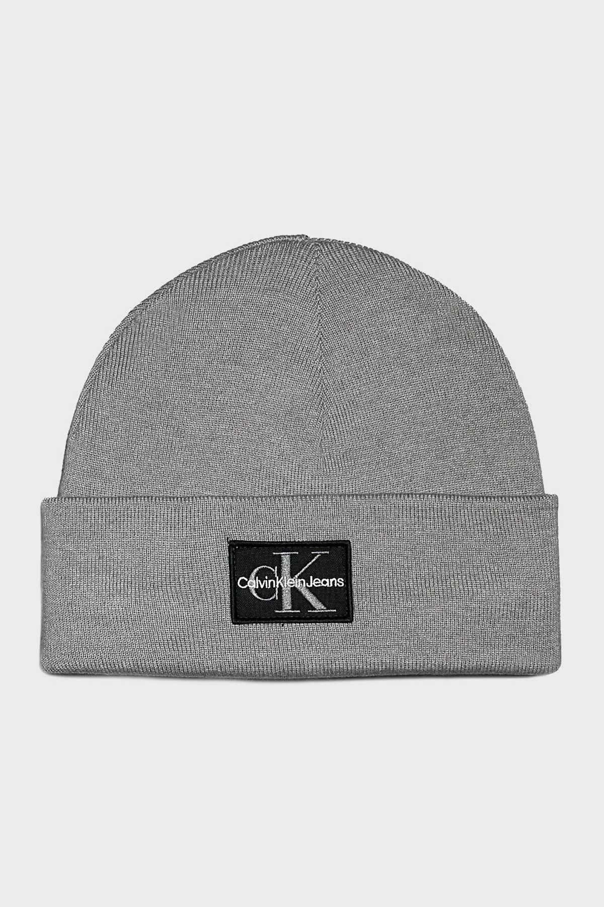 Calvin Klein Pamuk Karışımlı Logolu K50K5124550I0 Erkek Bere K50K512455 0I0 GRİ - 1