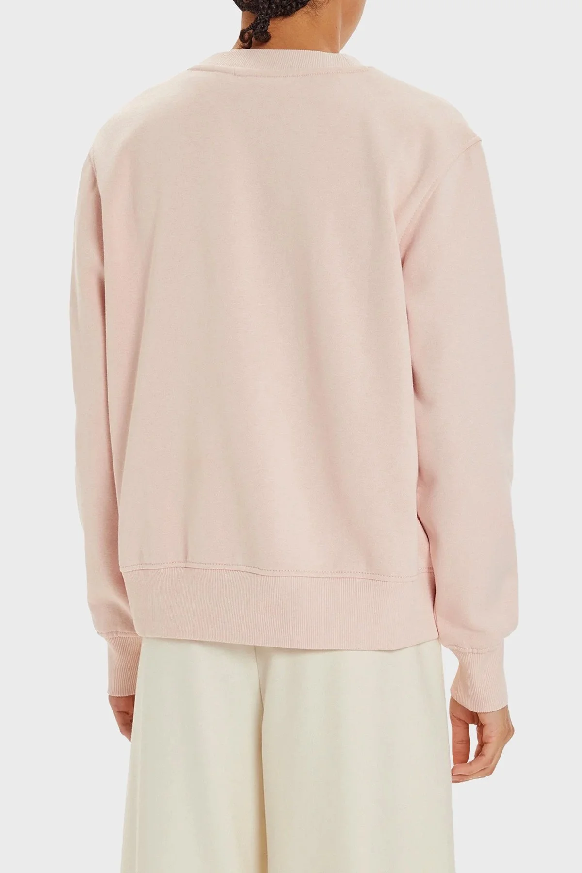 Calvin Klein Pamuk Karışımlı Regular Fit Sıfır Yaka Logolu J20J224913TER Bayan Sweat J20J224913 TER PUDRA - 2