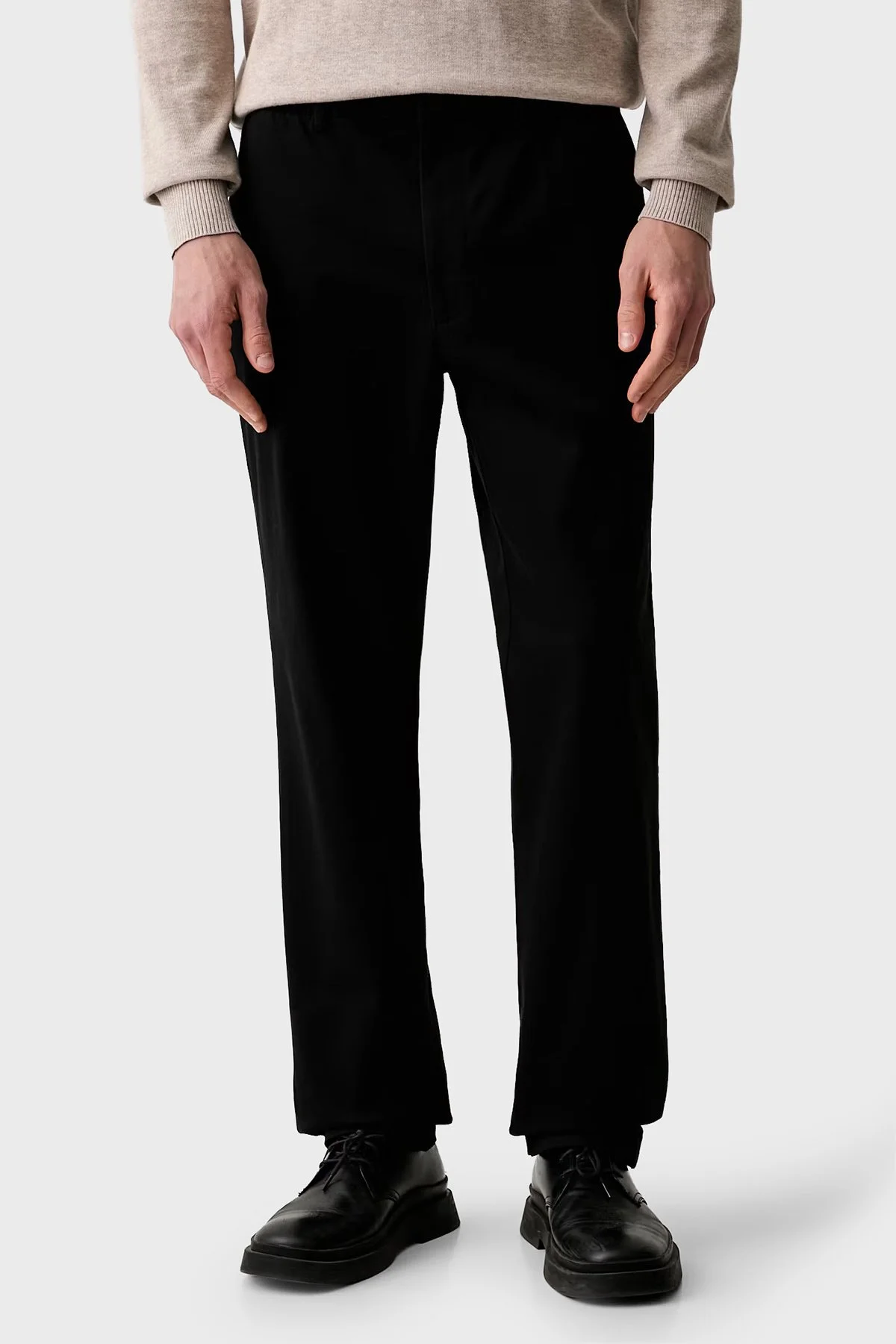 Calvin Klein Pamuk Karışımlı Straight Fit LV04LF600GUB1 Erkek Pantolon LV04LF600G UB1 SİYAH - 1