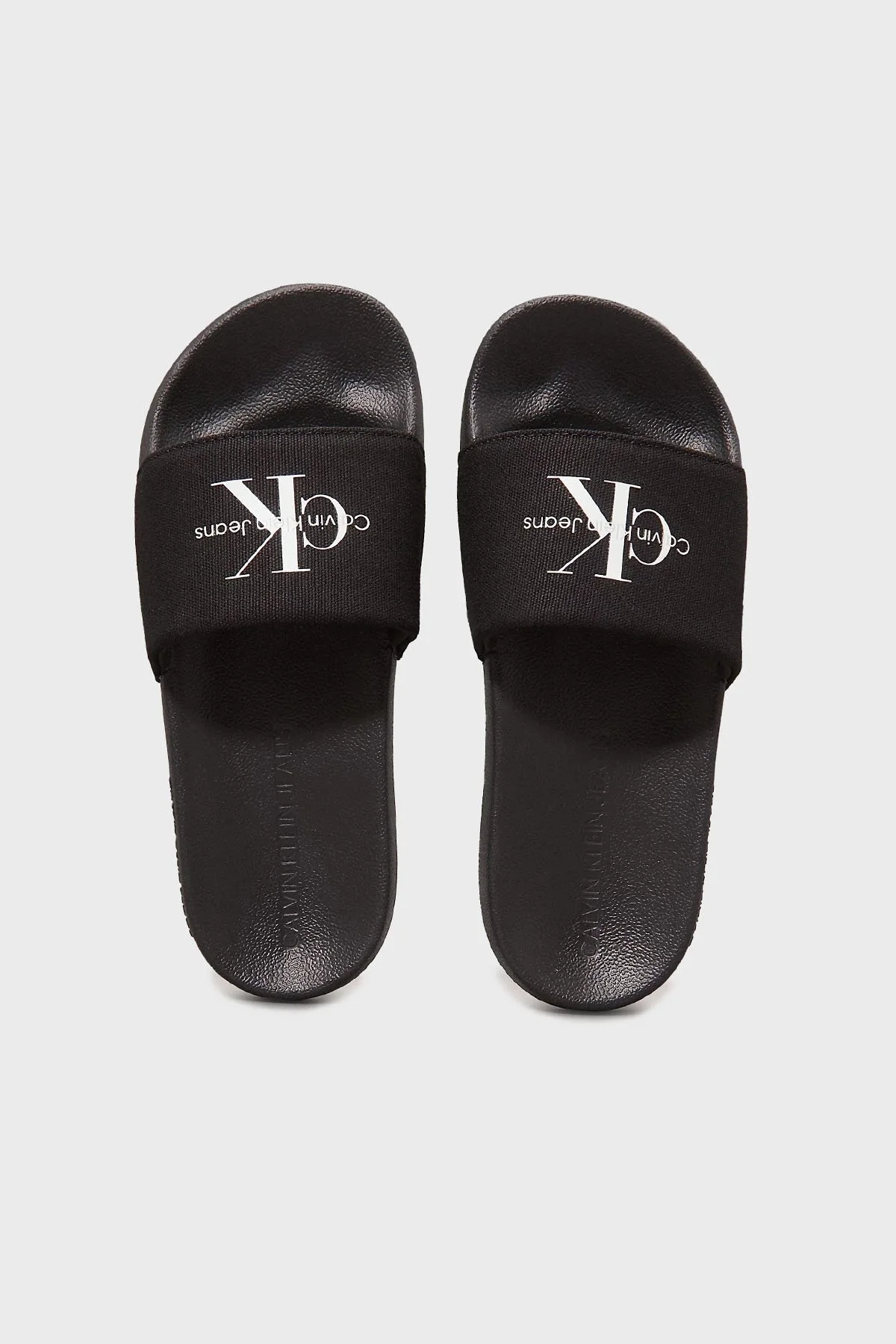 Calvin Klein Pamuk ve Kanvas Logolu YW0YW018350GM Bayan Terlik YW0YW01835 0GM SİYAH - 11