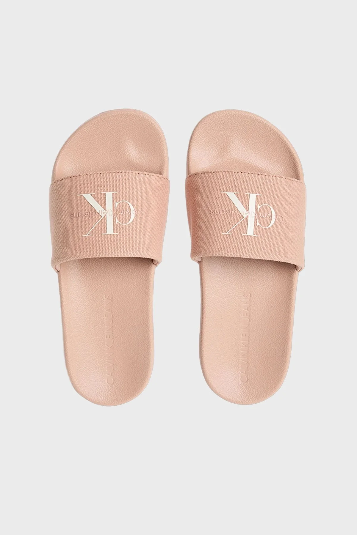 Calvin Klein Pamuk ve Kanvas Logolu YW0YW01835TCP Bayan Terlik YW0YW01835 TCP PEMBE - 6
