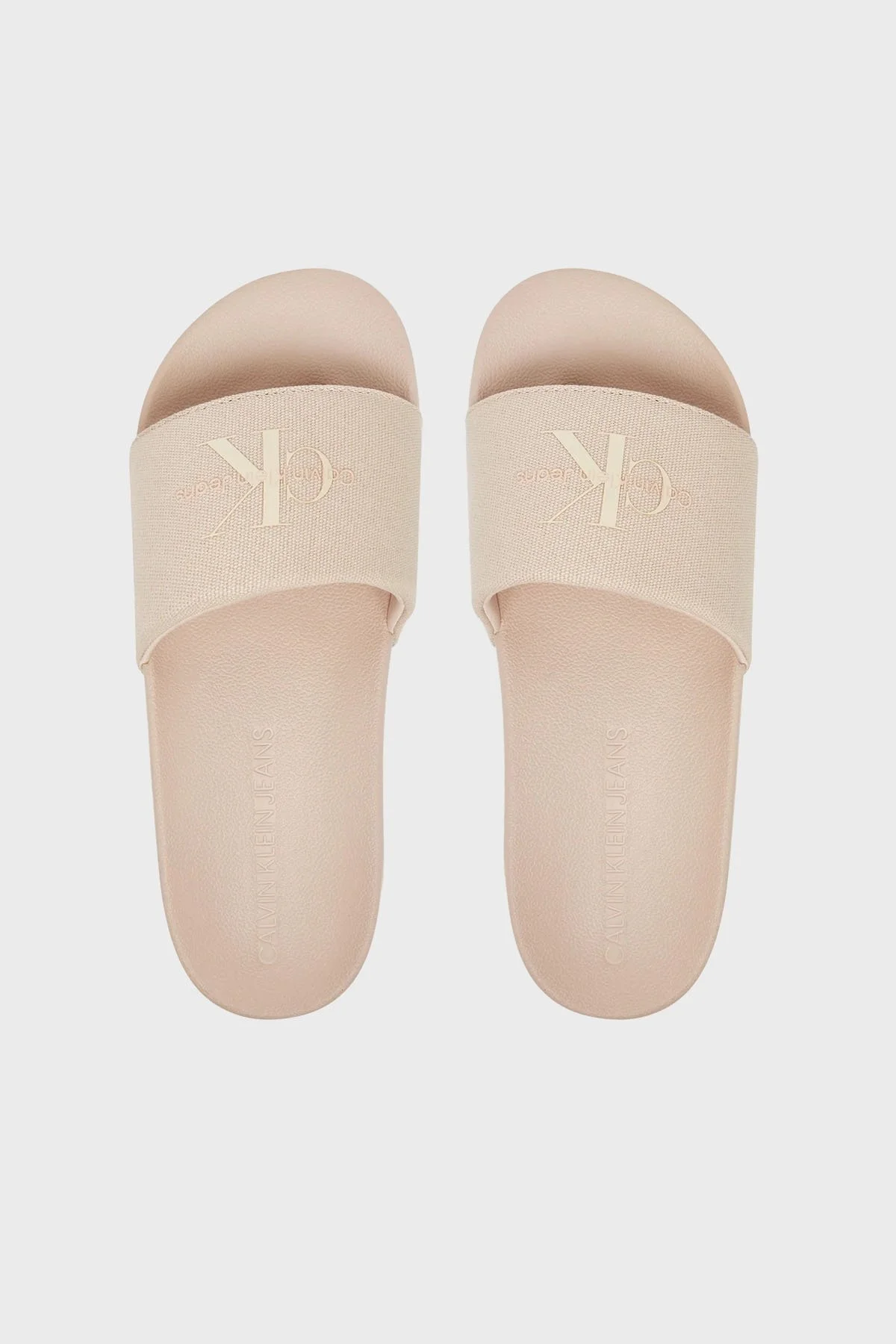 Calvin Klein Pamuk ve Kanvas Logolu YW0YW01835VIC Bayan Terlik YW0YW01835 VIC AÇIK PEMBE - 4