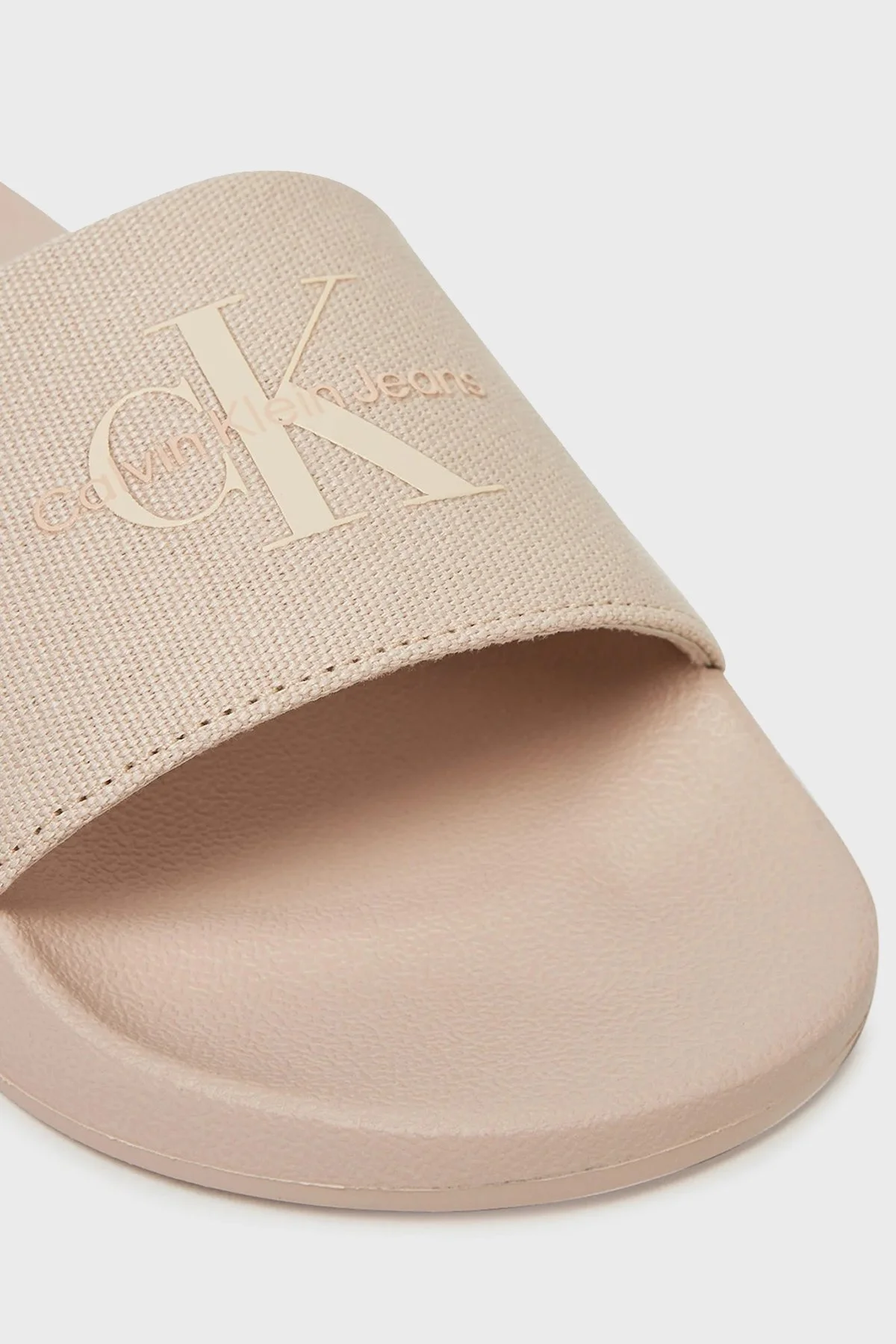 Calvin Klein Pamuk ve Kanvas Logolu YW0YW01835VIC Bayan Terlik YW0YW01835 VIC AÇIK PEMBE - 5