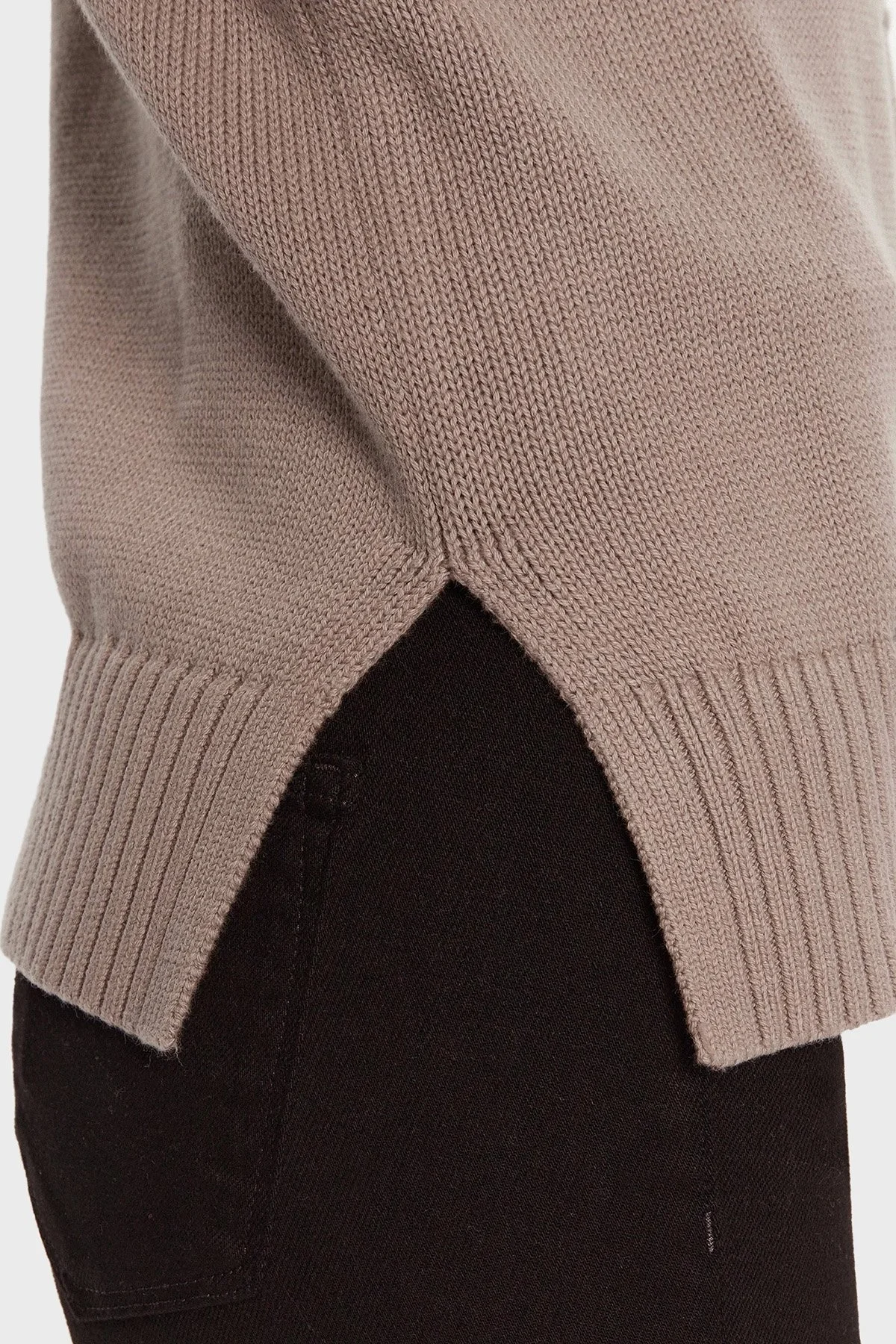 Calvin Klein Pamuk ve Yün Karışımlı Regular Fit J20J224224PCF Bayan Kazak J20J224224 PCF BEJ - 5