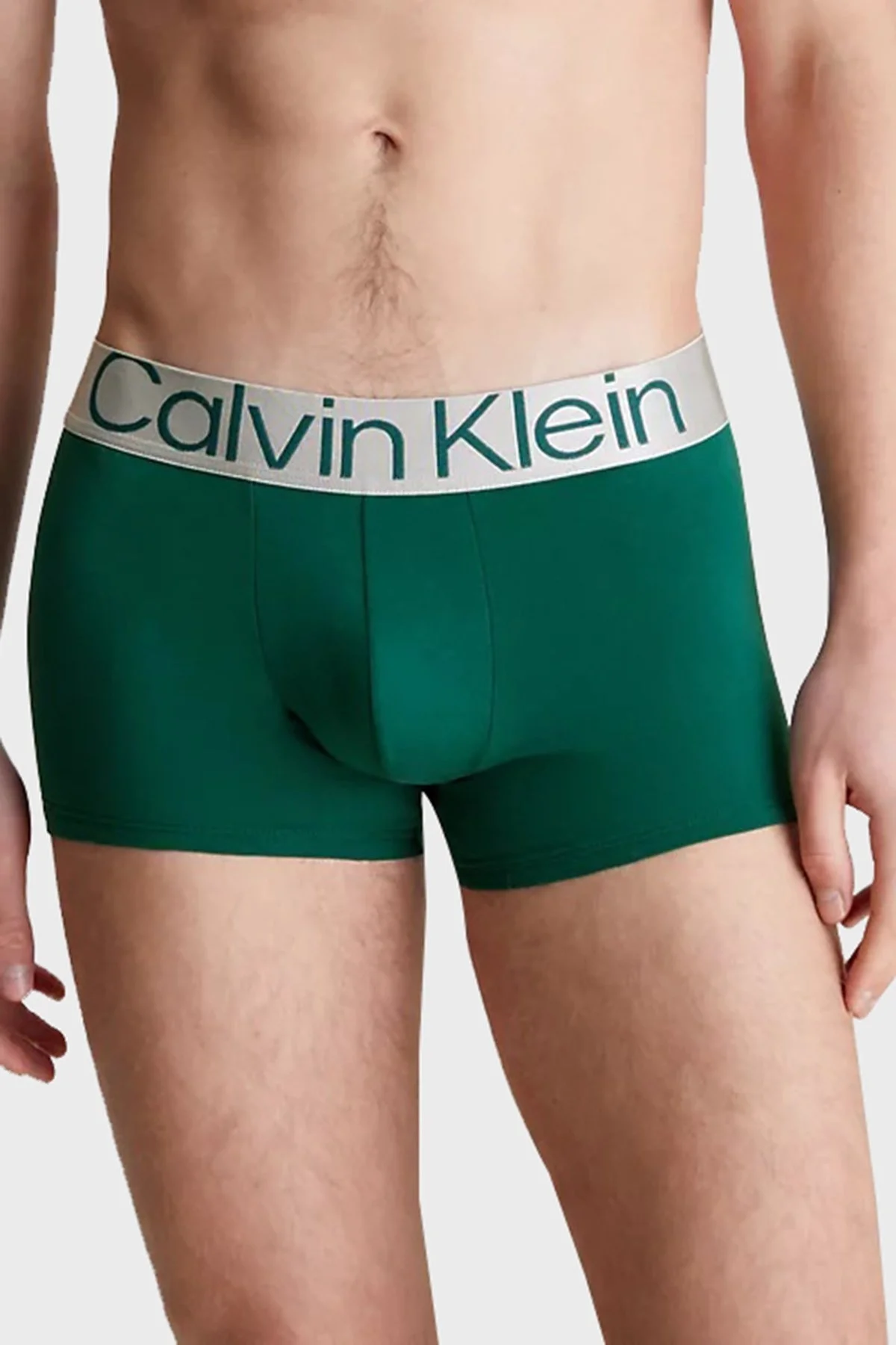 Calvin Klein Pamuklu 3 Pack 000NB3130AN2M Erkek Boxer 000NB3130A N2M Haki-Turkuaz-Lacivert - 2