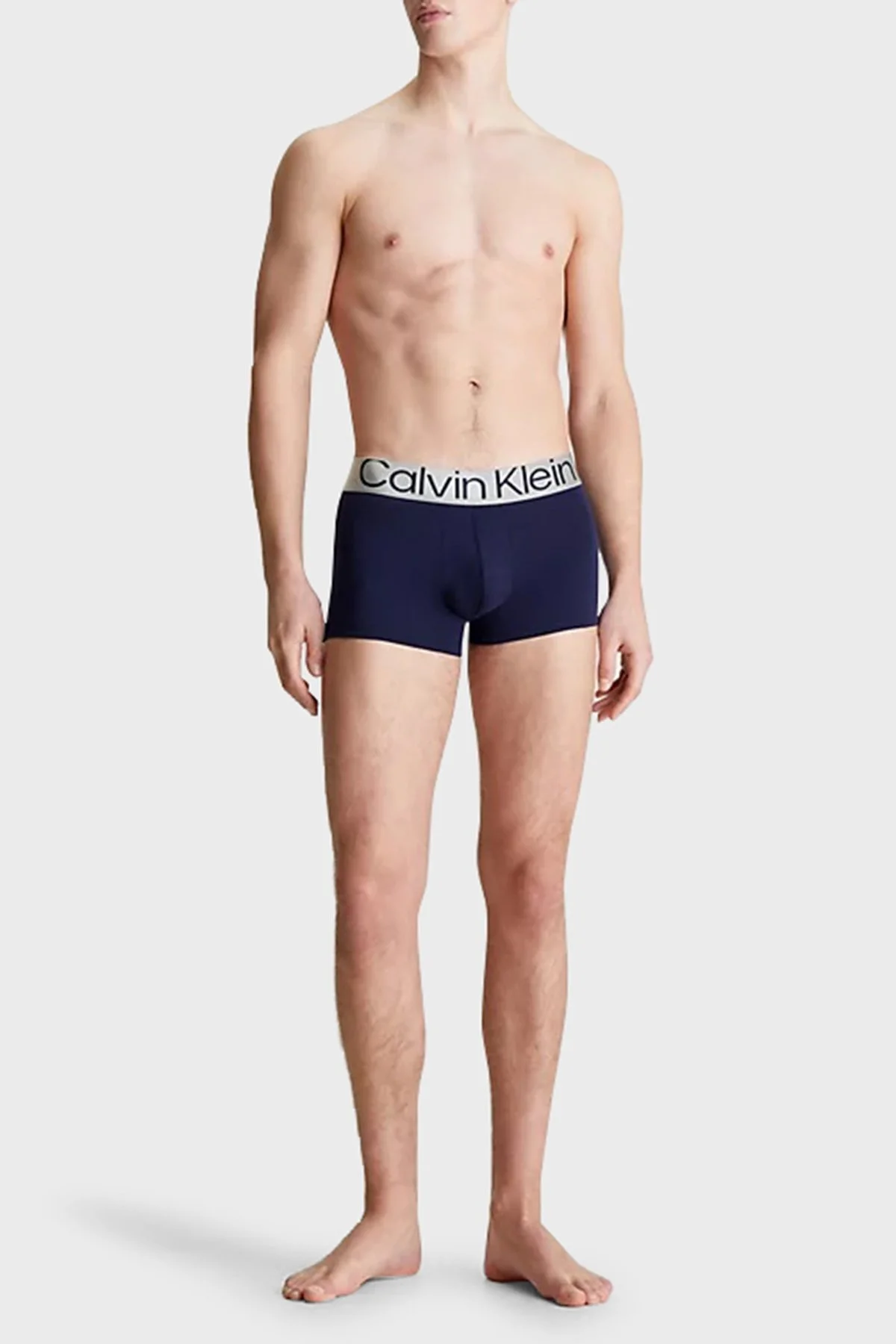Calvin Klein Pamuklu 3 Pack 000NB3130AN2M Erkek Boxer 000NB3130A N2M Haki-Turkuaz-Lacivert - 4