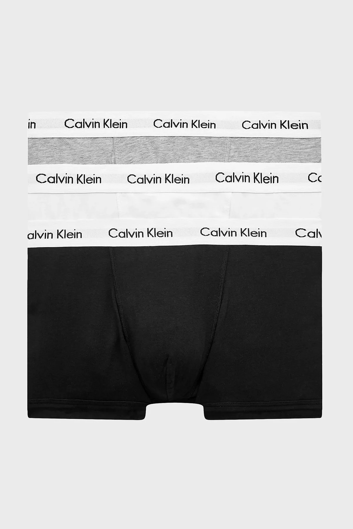 Calvin Klein Pamuklu 3 Pack Erkek Boxer 0000U2664G 998 SİYAH-BEYAZ-GRİ - 1
