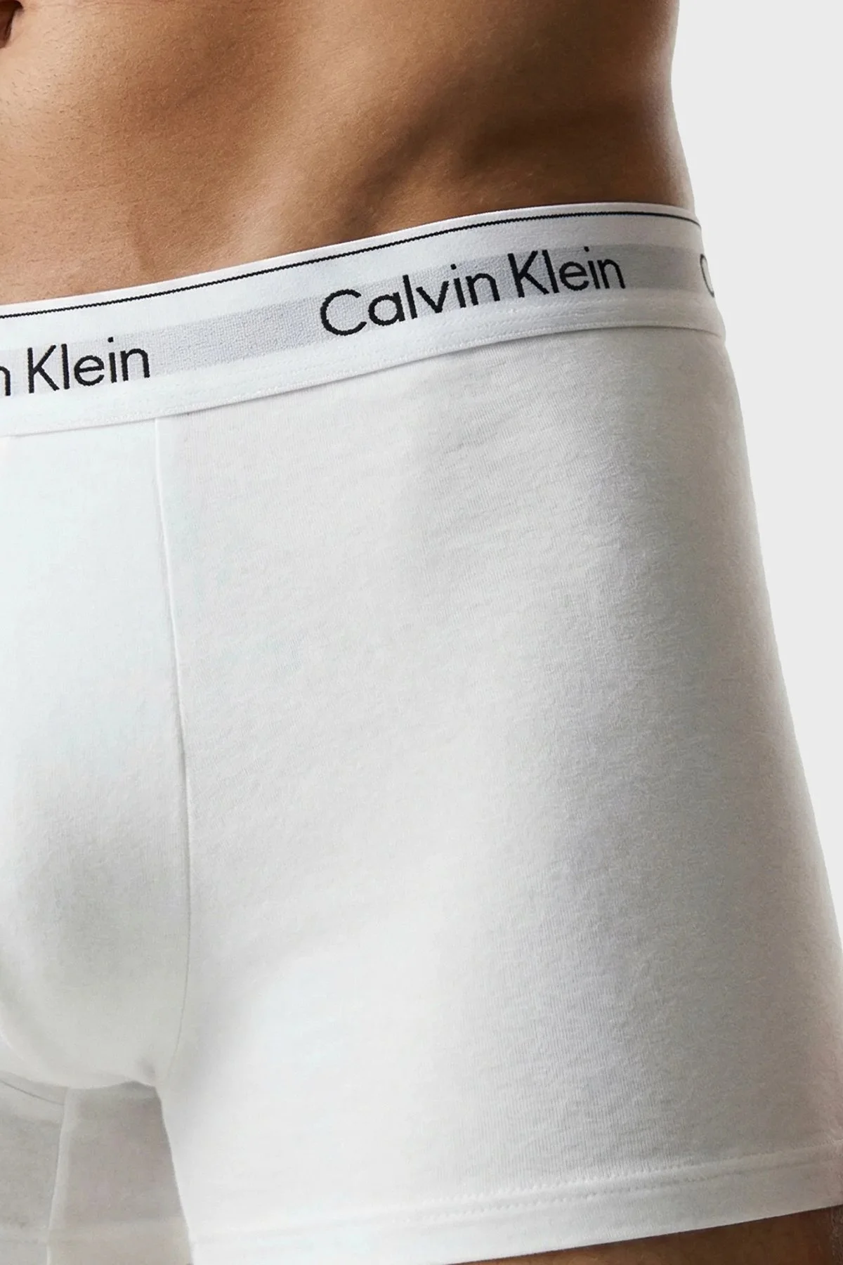 Calvin Klein Pamuklu 3 Pack LV00NB43893TH Erkek Boxer LV00NB4389 3TH Siyah-Beyaz-Siyah - 4