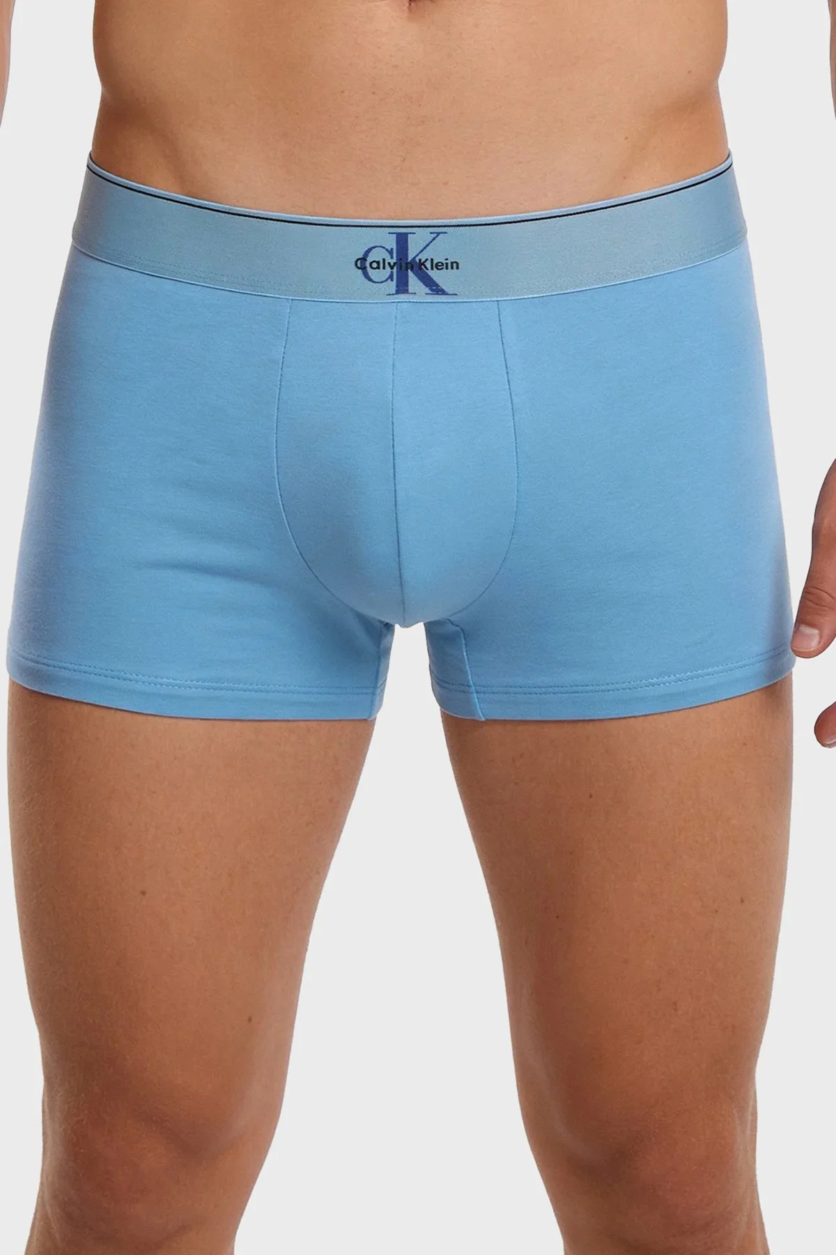 Calvin Klein Pamuklu 3 Pack LV00NB4472TI8 Erkek Boxer LV00NB4472 TI8 MAVİ-MOR-SİYAH - 2