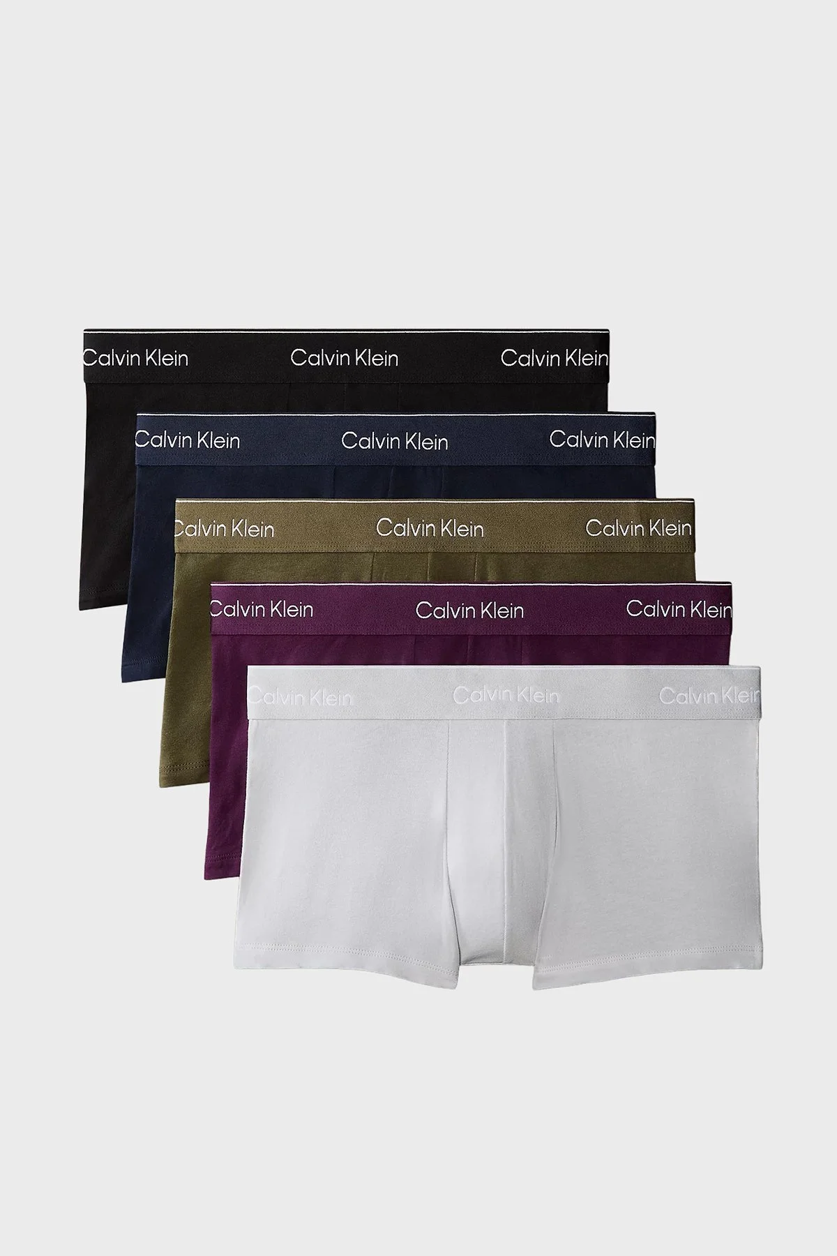 Calvin Klein Pamuklu 5 Pack LV00NB43904MM Erkek Boxer LV00NB4390 4MM Siyah-lacivert-haki-mürdüm-bey - 1