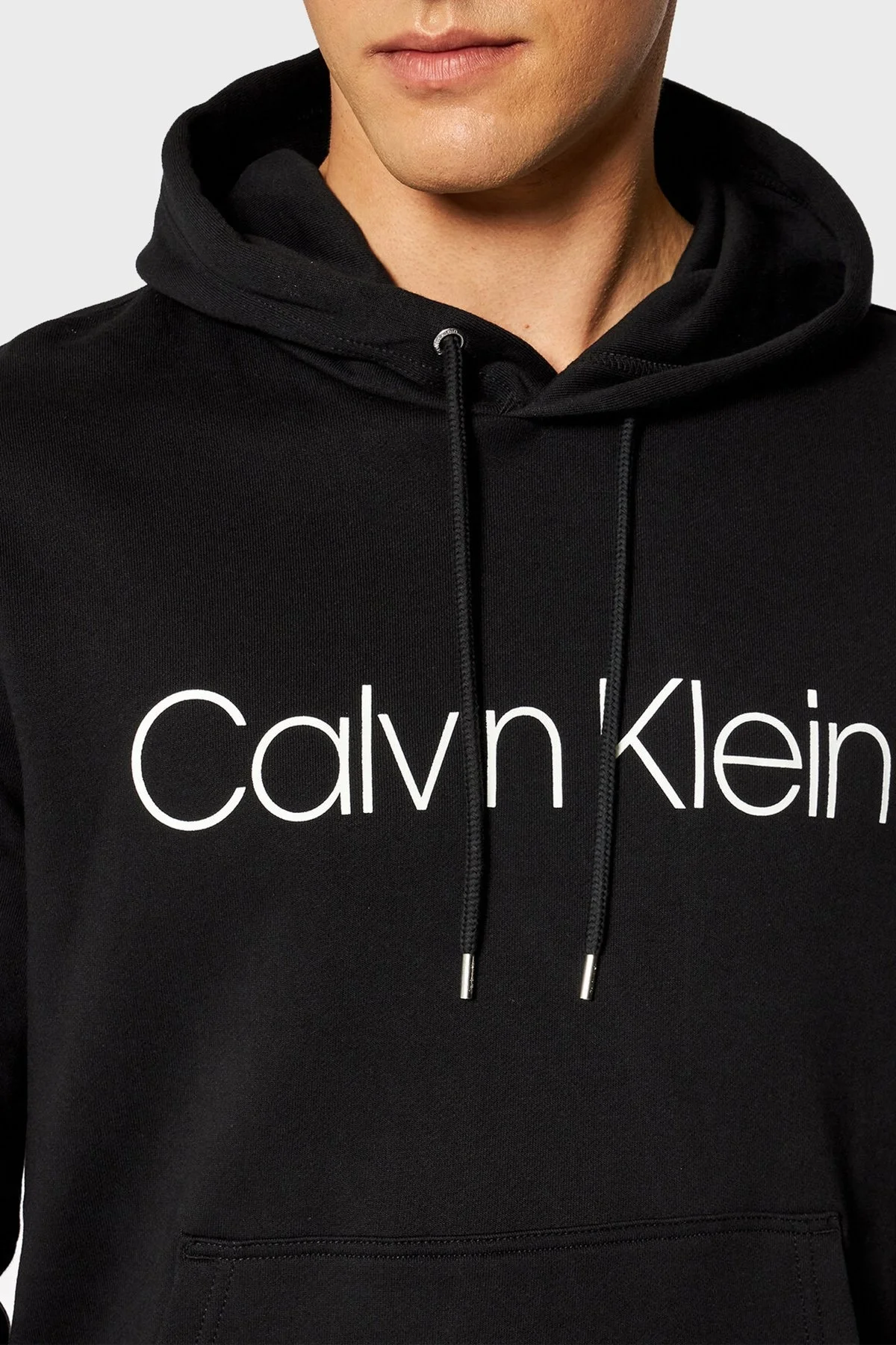 Calvin Klein Pamuklu Baskılı Kapüşonlu Regular Fit Erkek Sweat K10K104060 002 SİYAH - 4