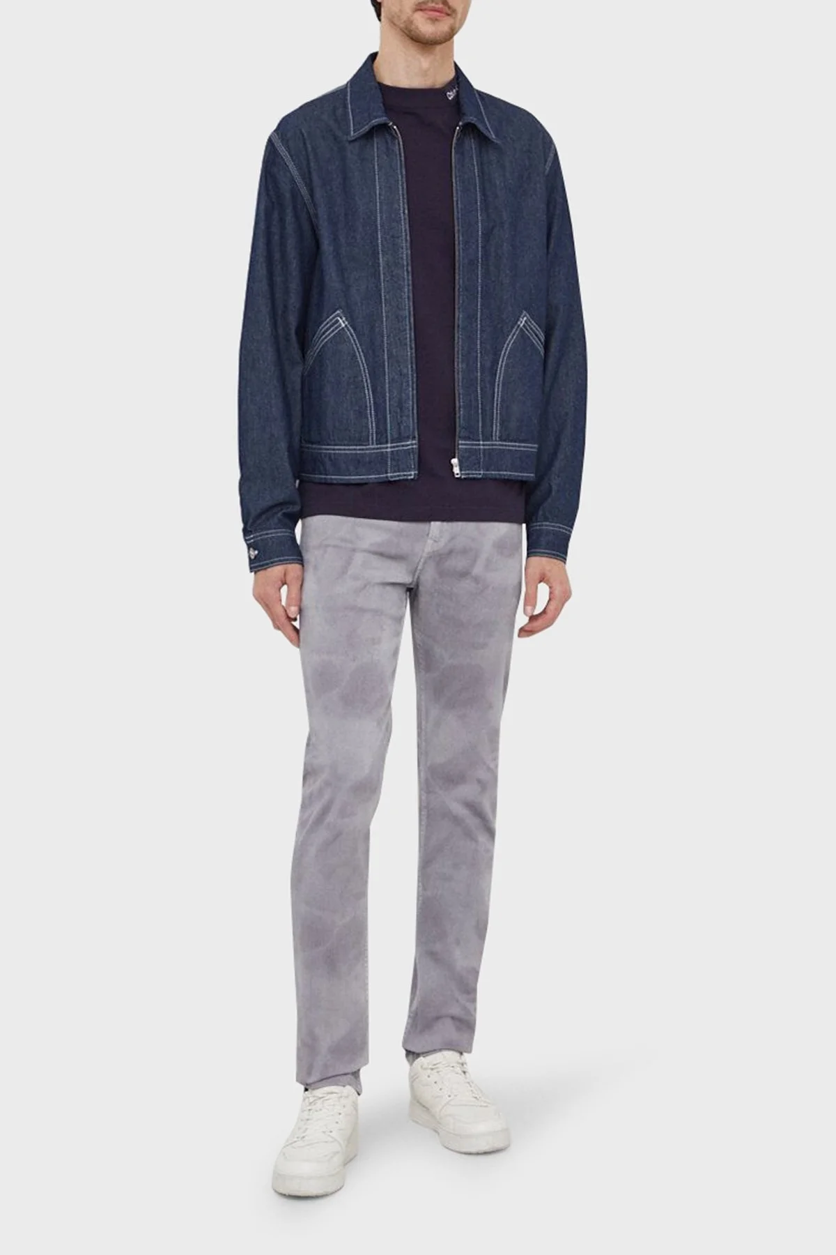 Calvin Klein Pamuklu Bisiklet Yaka Regular Fit K10K112757CHW Erkek Sweat K10K112757 CHW LACİVERT - 2