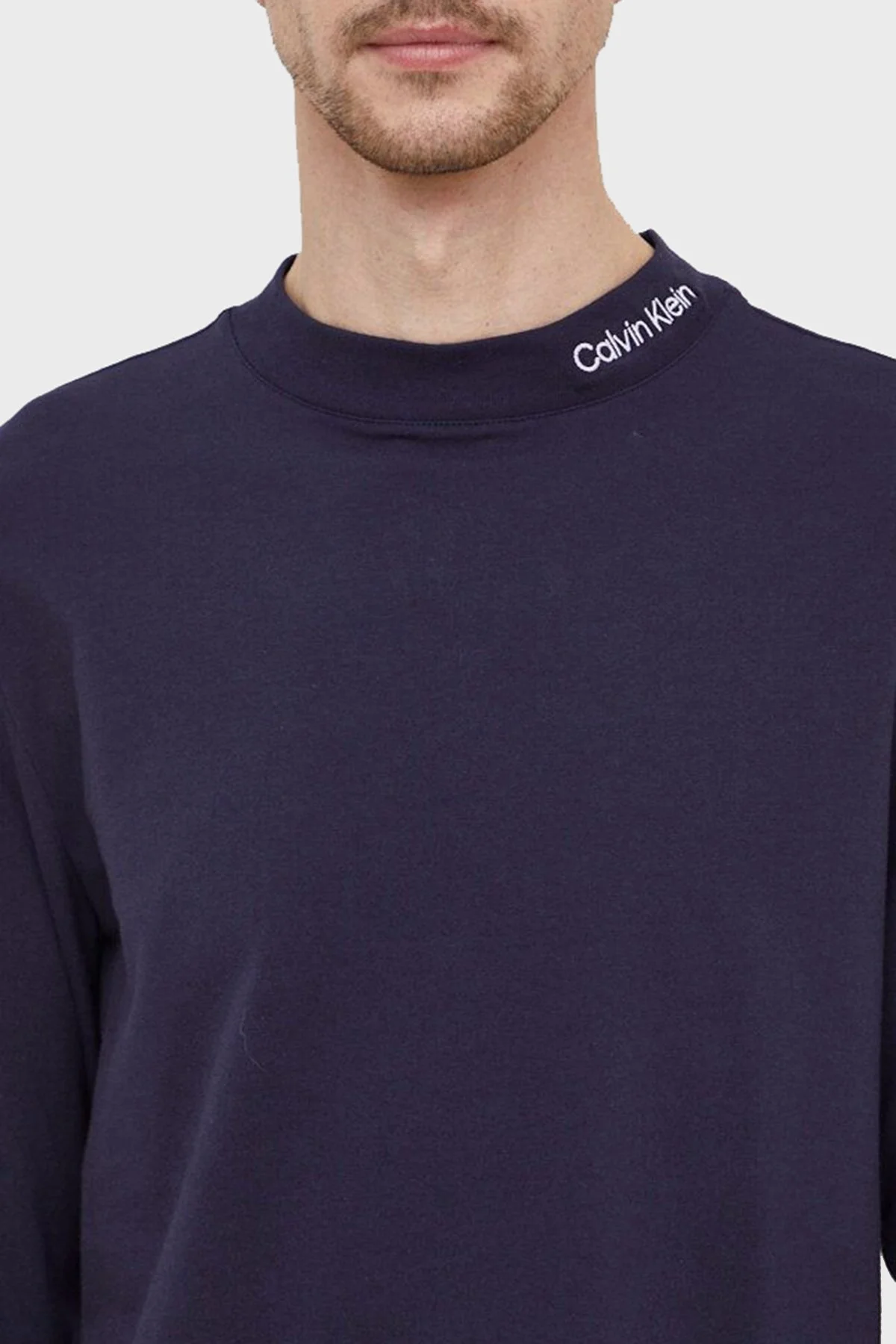 Calvin Klein Pamuklu Bisiklet Yaka Regular Fit K10K112757CHW Erkek Sweat K10K112757 CHW LACİVERT - 9