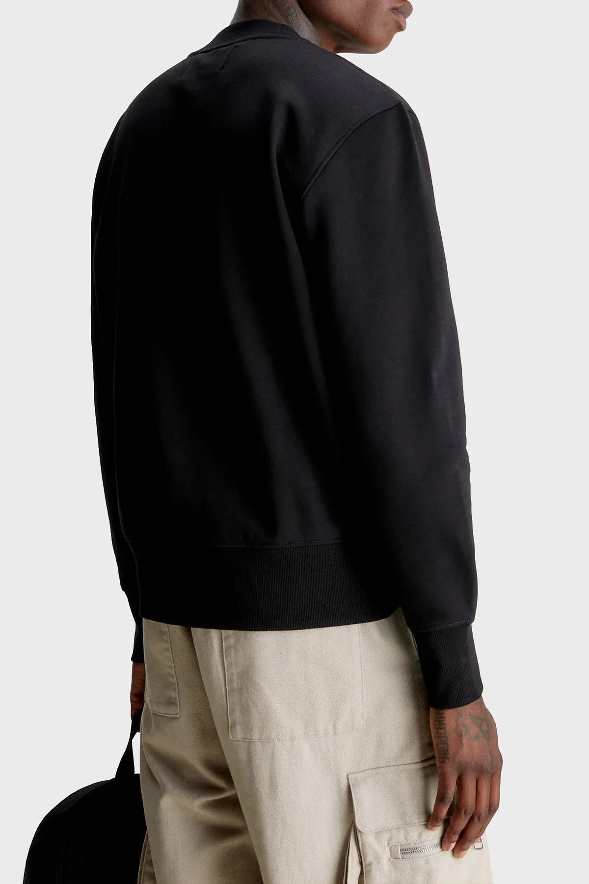 Calvin Klein Pamuklu Bisiklet Yaka Relaxed Fit J30J324116BEH Erkek Sweat J30J324116 BEH SİYAH - 2