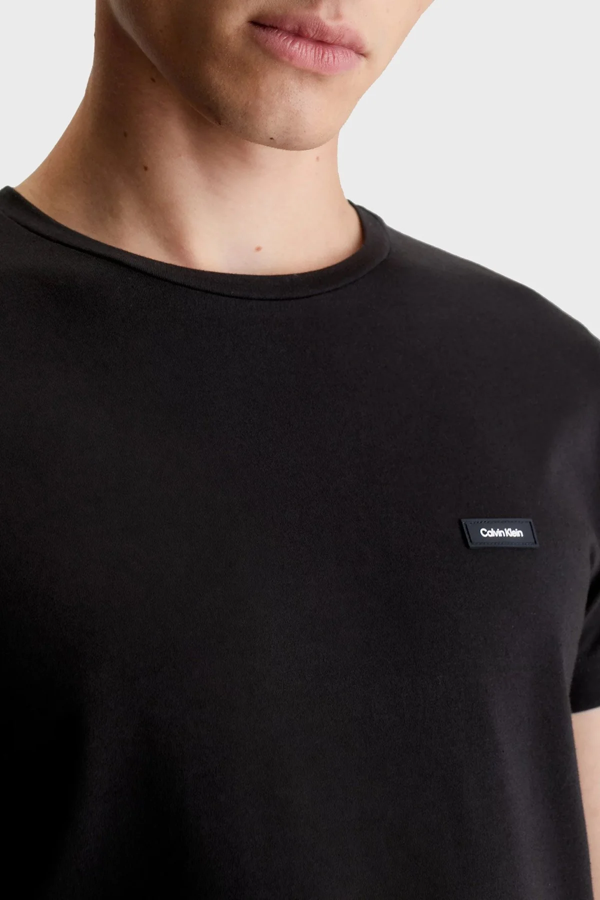 Calvin Klein Pamuklu Bisiklet Yaka Slim Fit K10K112724BEH Erkek T Shirt K10K112724 BEH SİYAH - 2